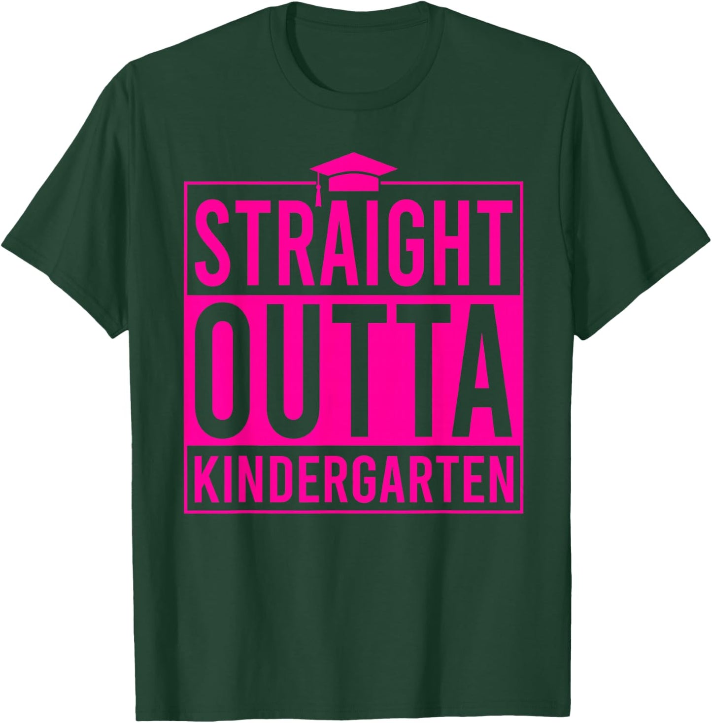 Straight Outta Kindergarten Graduation Idea Class Of 2026 T-Shirt - T-Shirt | Forest