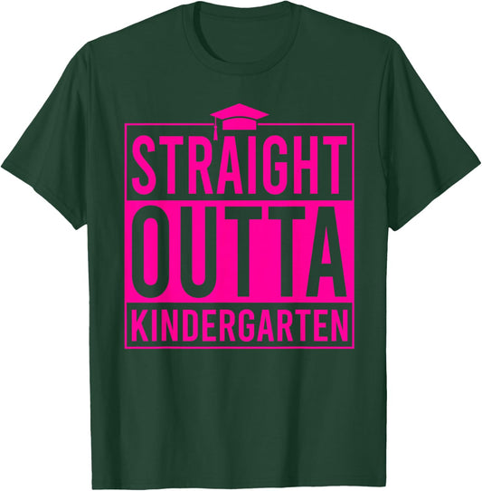 Straight Outta Kindergarten Graduation Idea Class Of 2026 T-Shirt - T-Shirt | Forest