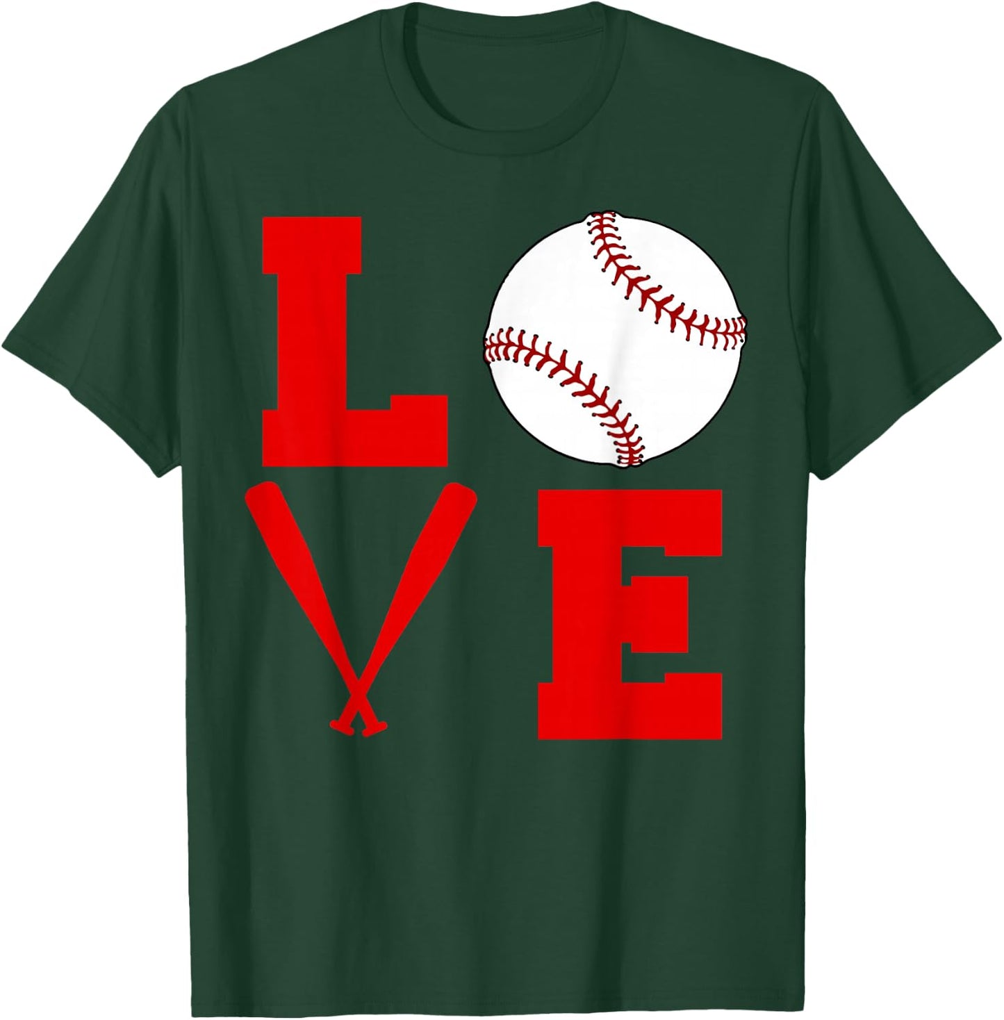 I Love Baseball T-Shirt - T-Shirt | Forest