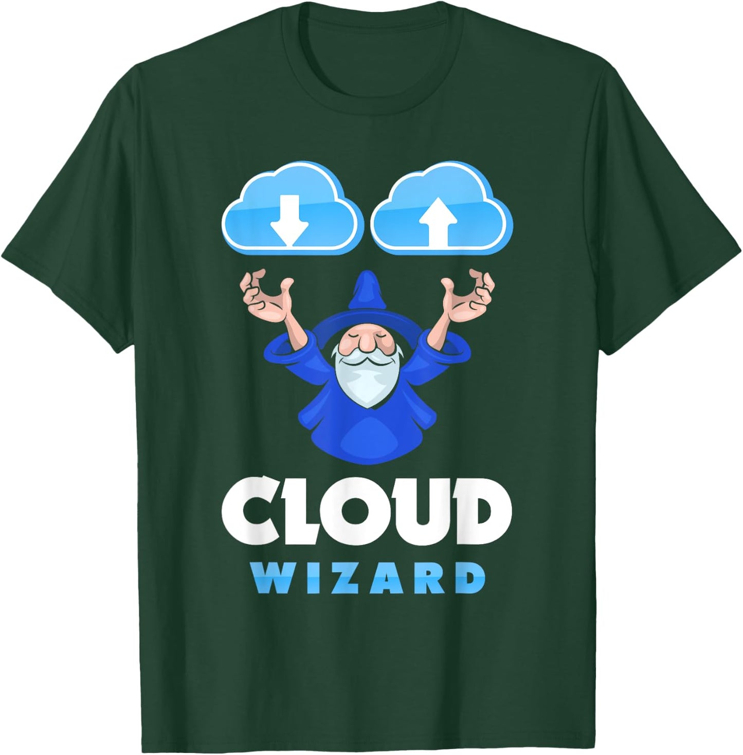 DevOps Engineer Cloud Computing Cloud Wizard Funny T-Shirt - T-Shirt | Forest