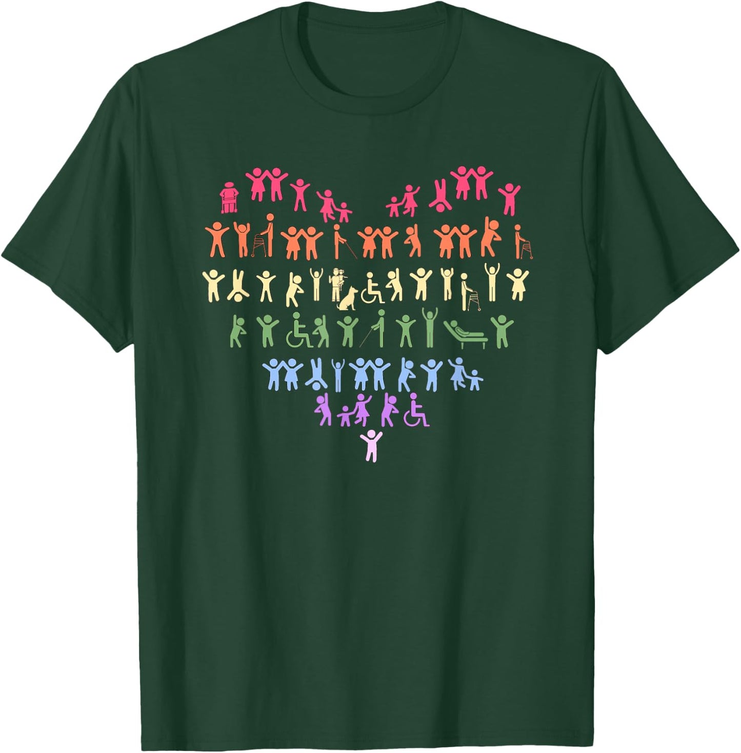 Wheelchair, Quadriplegic, Paraplegic, Disability, Handicap T-Shirt - T-Shirt | Forest