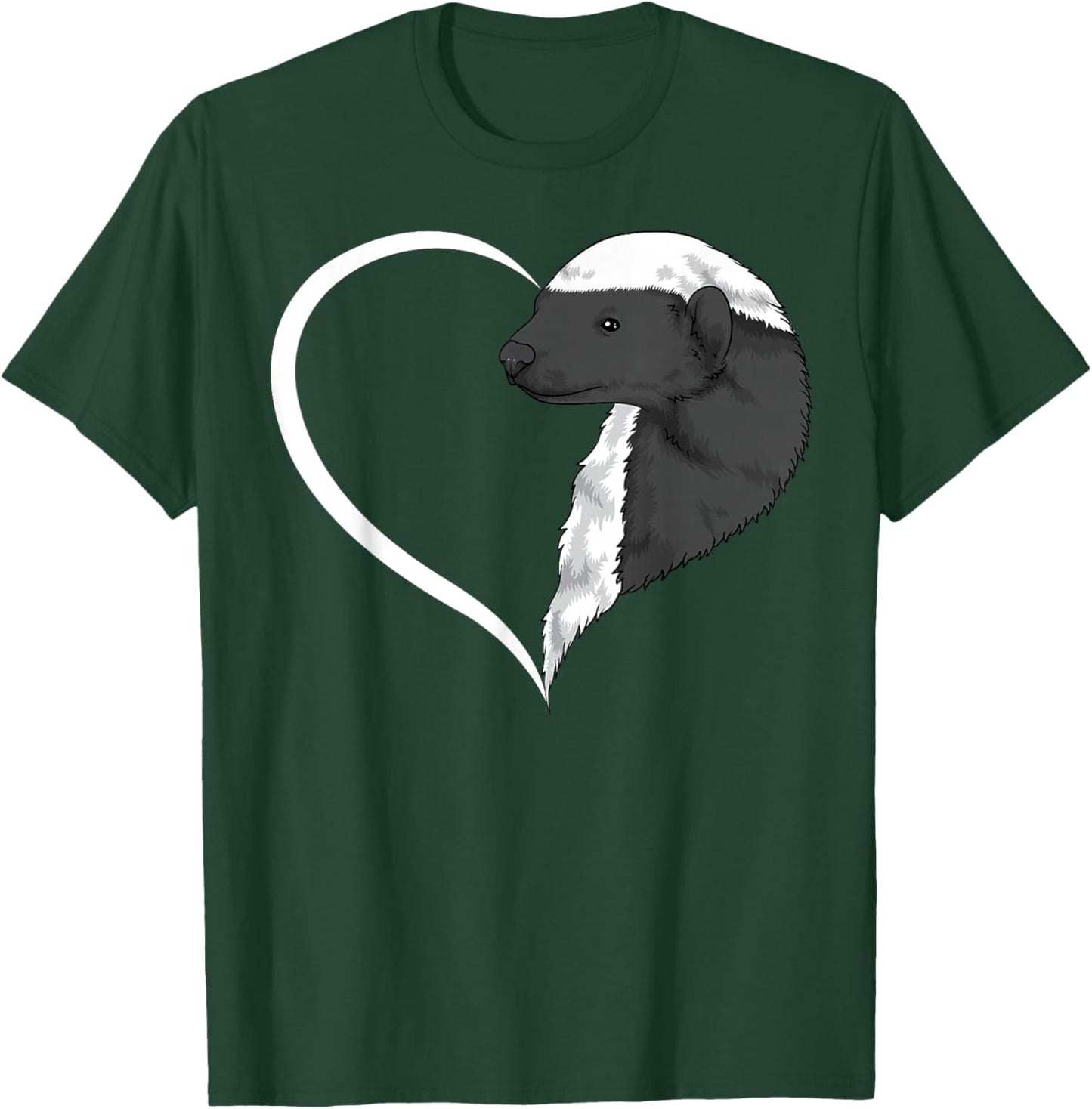 Honey Badger Shirts Girls Heart Cute Honey Badger T-Shirt - T-Shirt | Forest