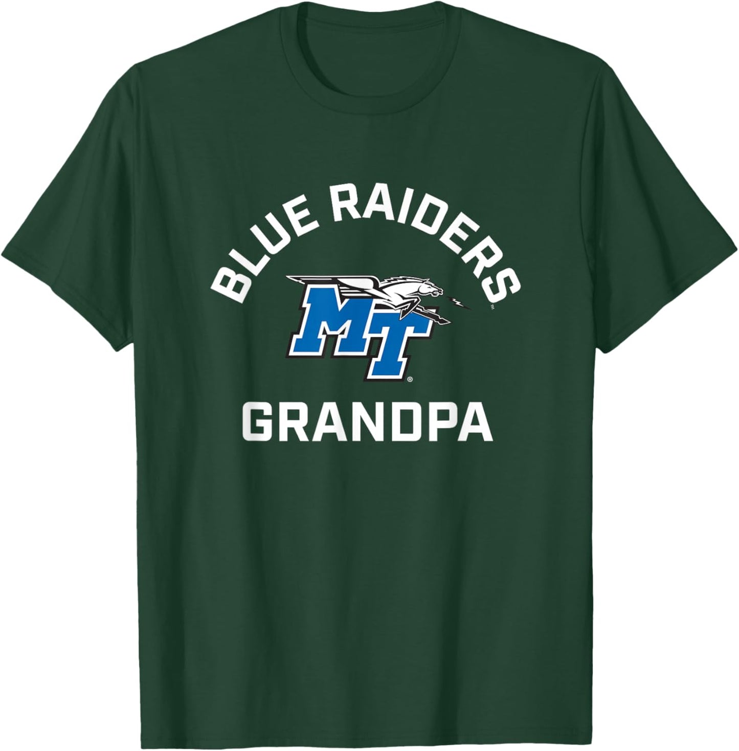 Middle Tennessee MTSU Blue Raiders Arched Grandpa T-Shirt - T-Shirt | Forest