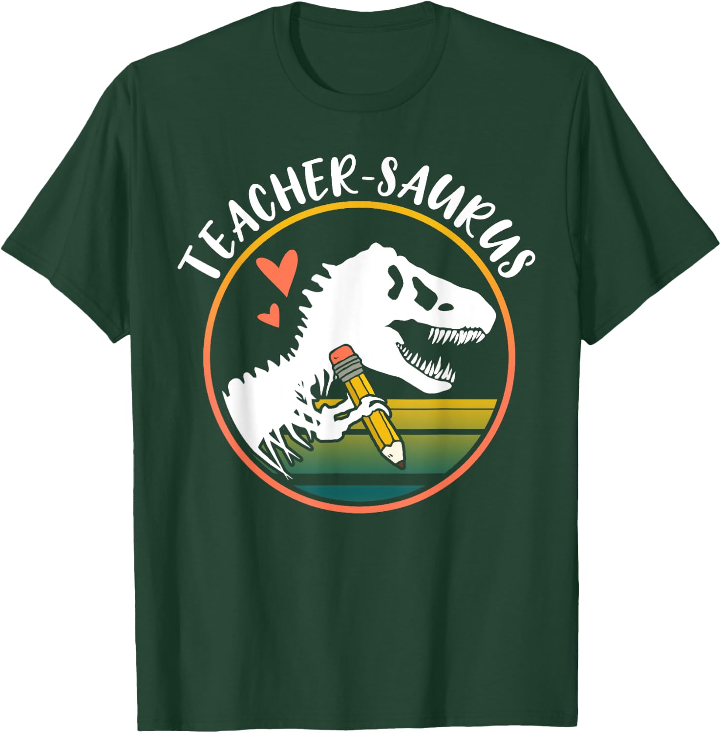 Teacher-saurus Funny Dinosaur Teacher design T-Rex design Men Women T-Shirt - T-Shirt | Forest