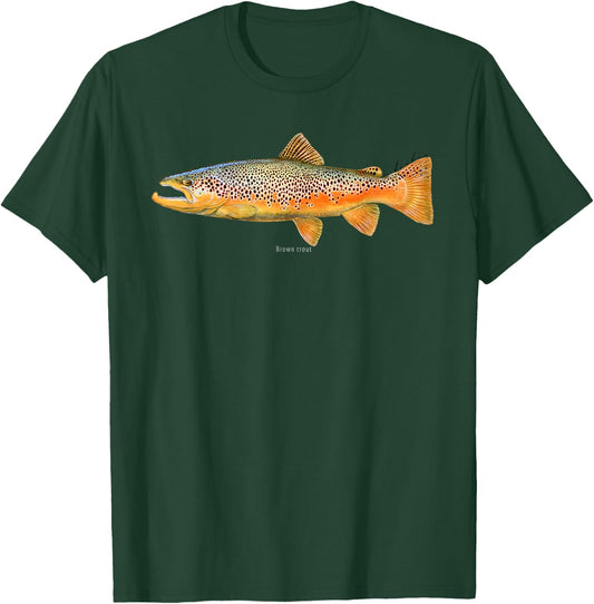 Studio Abachar Brown Trout T-Shirt - T-Shirt | Forest
