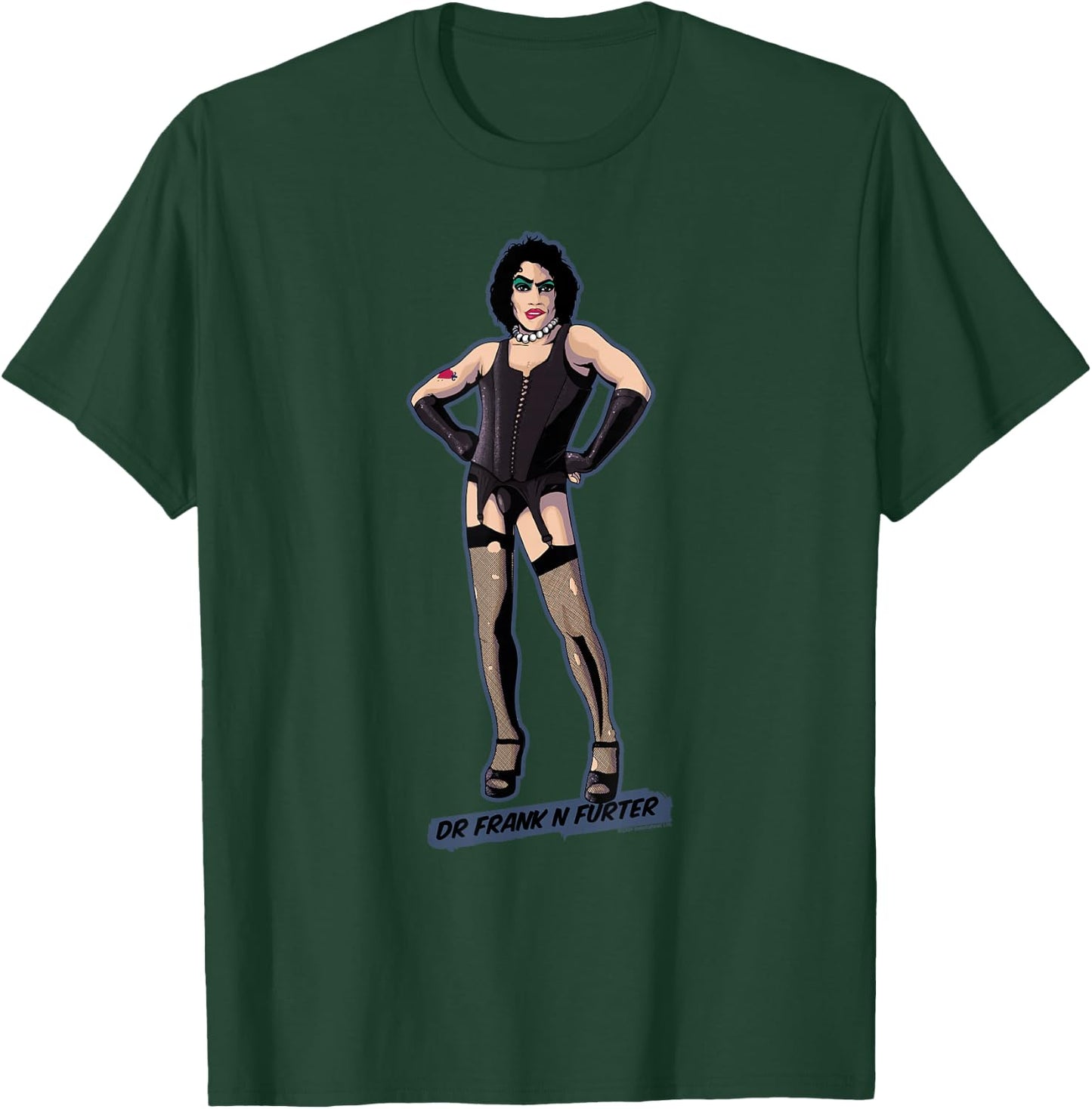 Rocky Horror Show Dr Frank N Furter Tights And Heels T-Shirt - T-Shirt | Forest