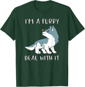 I'm A Furry Deal With It - Cute Furry Fandom Fursuit T-Shirt - T-Shirt | Forest