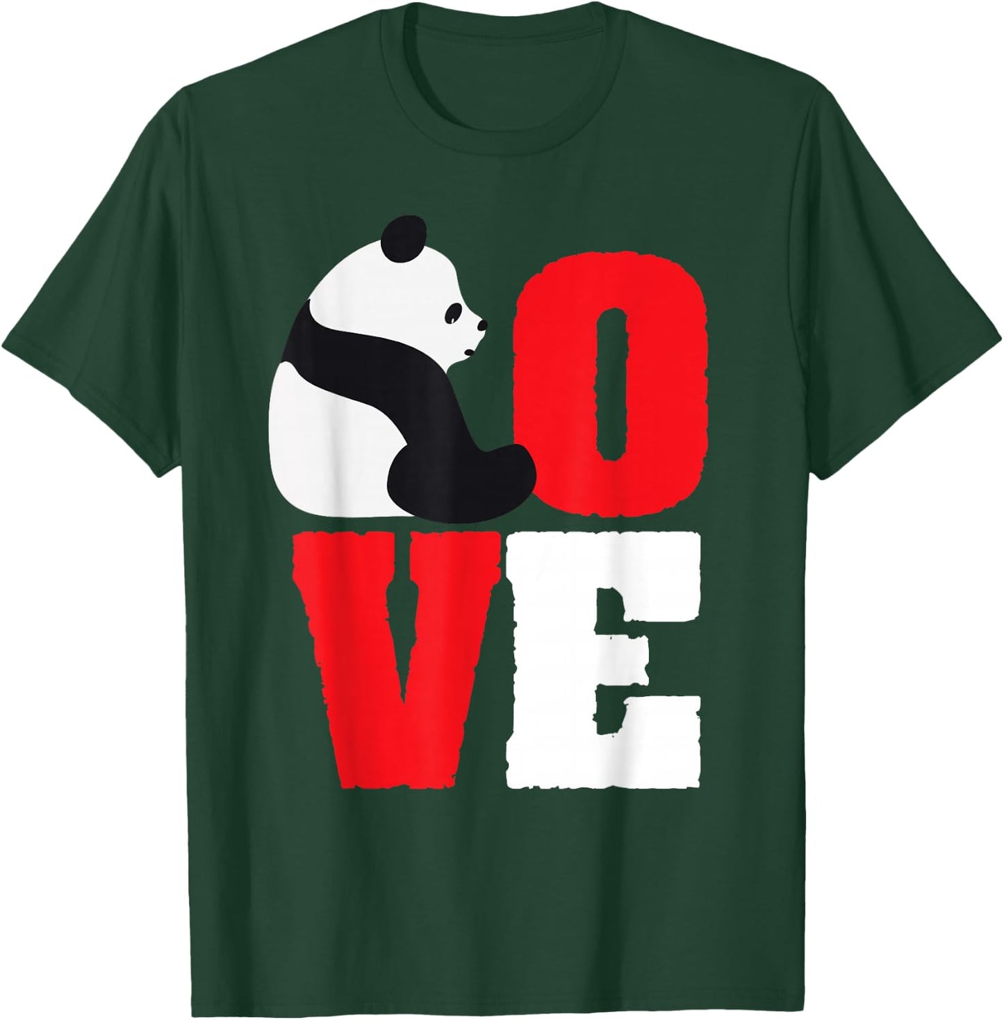 Panda Bear Shirt Black And White Panda Love T-Shirt - T-Shirt | Forest