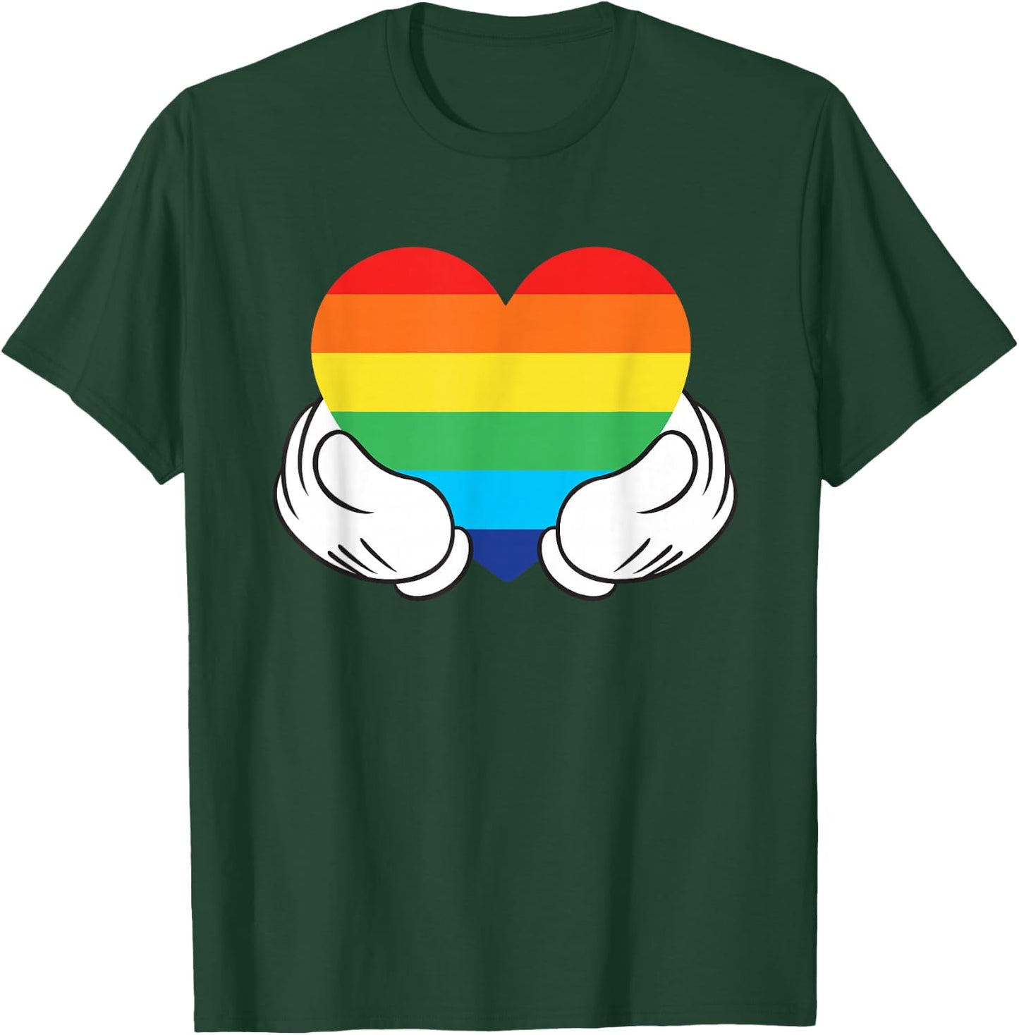 Disney Mickey Mouse Hands Rainbow T-Shirt - T-Shirt | Forest