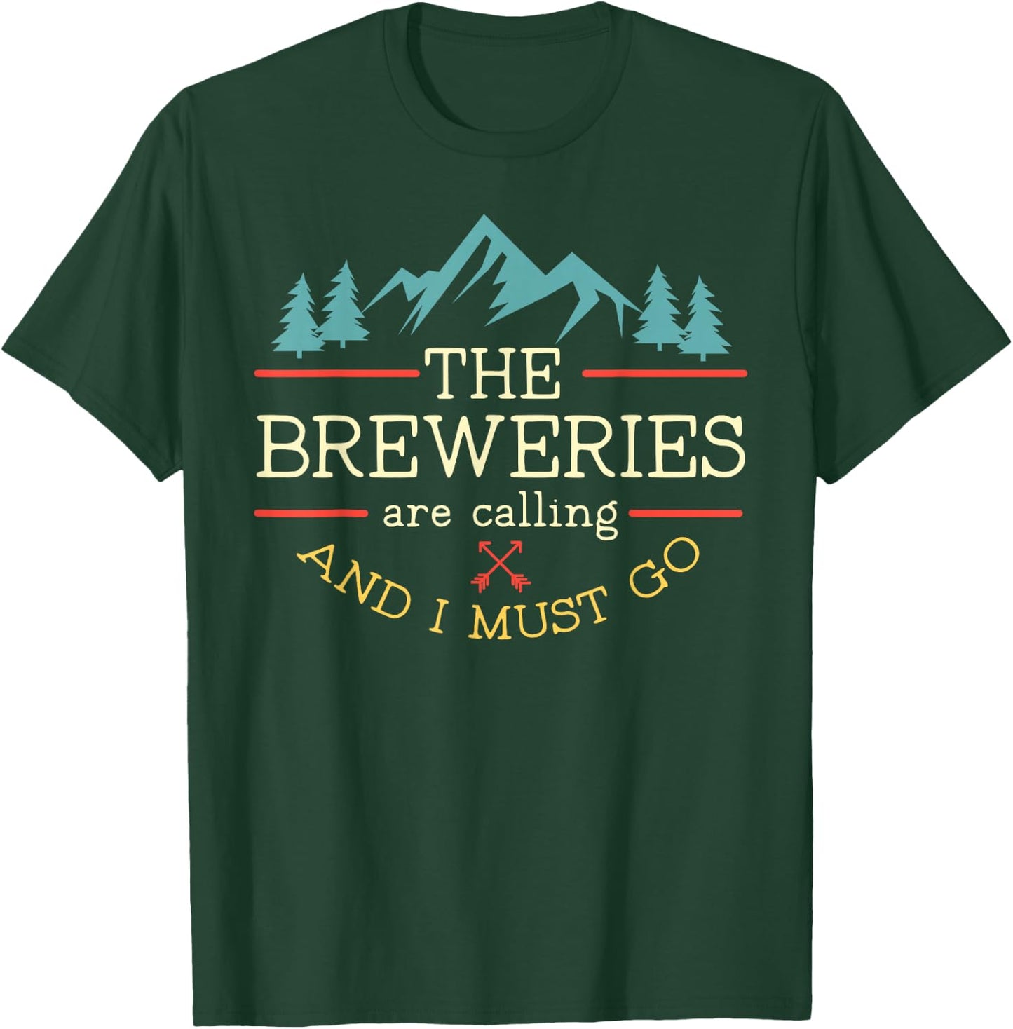 Vintage Beer Breweries are Calling and I Must Go Craft Beer Small T-Shirt - T-Shirt | Forest