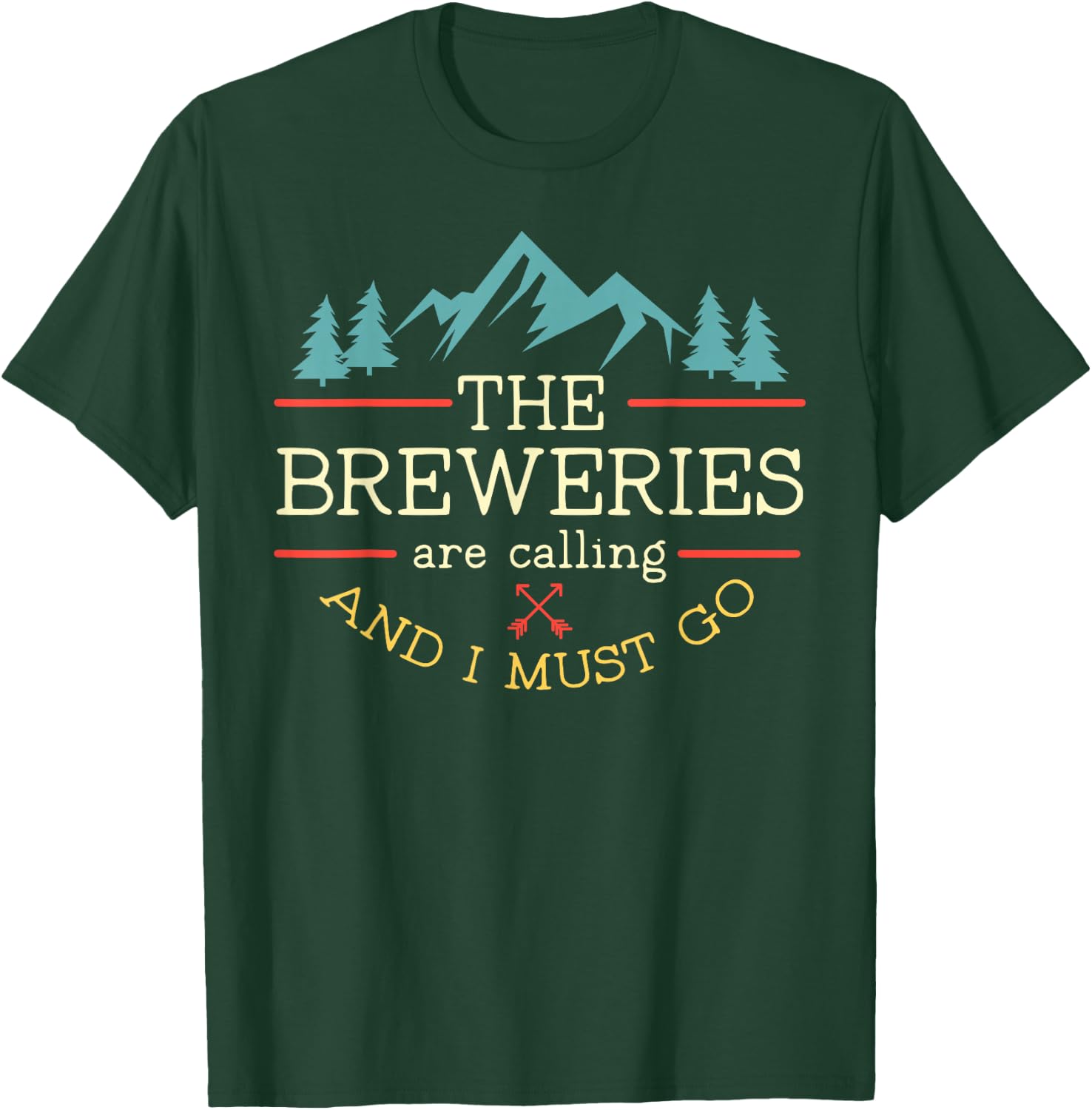 Vintage Beer Breweries are Calling and I Must Go Craft Beer Small T-Shirt - T-Shirt | Forest