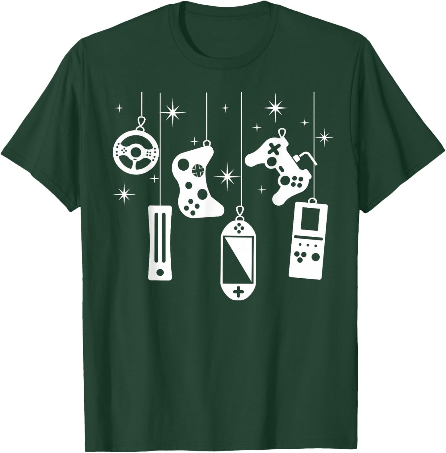 Gamer Christmas Video Game Controller Xmas Gaming Pajama T-Shirt - T-Shirt | Forest