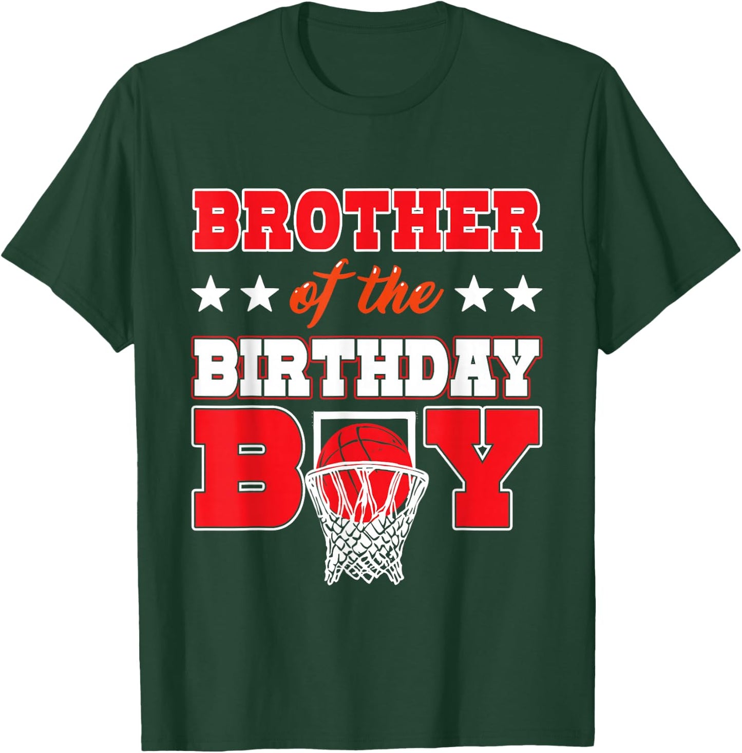 Basketball Party Brother of the Birthday Boy Baller Family T-Shirt - T-Shirt | Forest