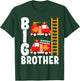 Boy's Fire Truck Fire Theme Big Brother Fire Engine T-Shirt - T-Shirt | Forest