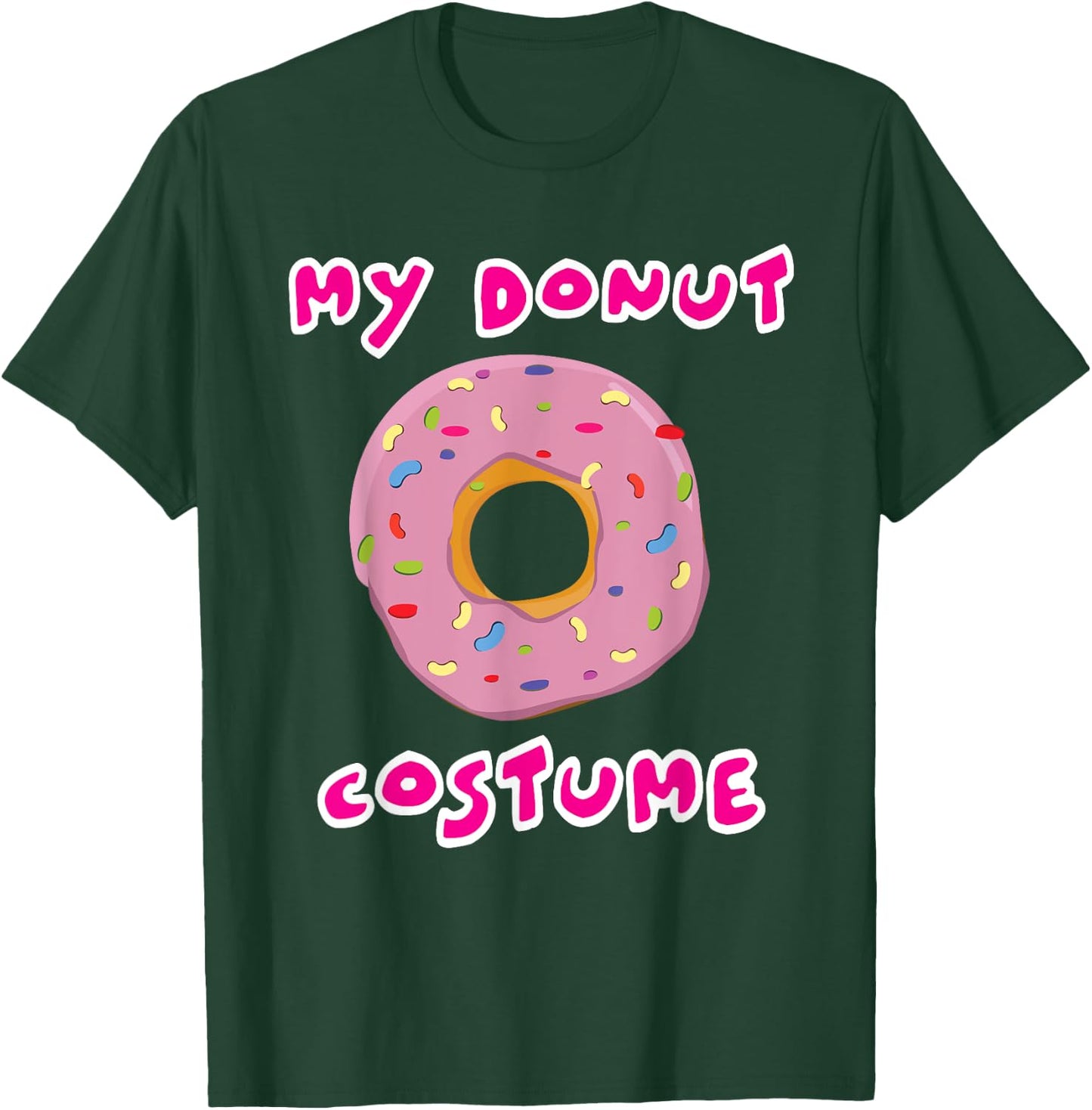 My Donut Costume Funny Halloween Doughnut Easy Simple Outfit T-Shirt - T-Shirt | Forest