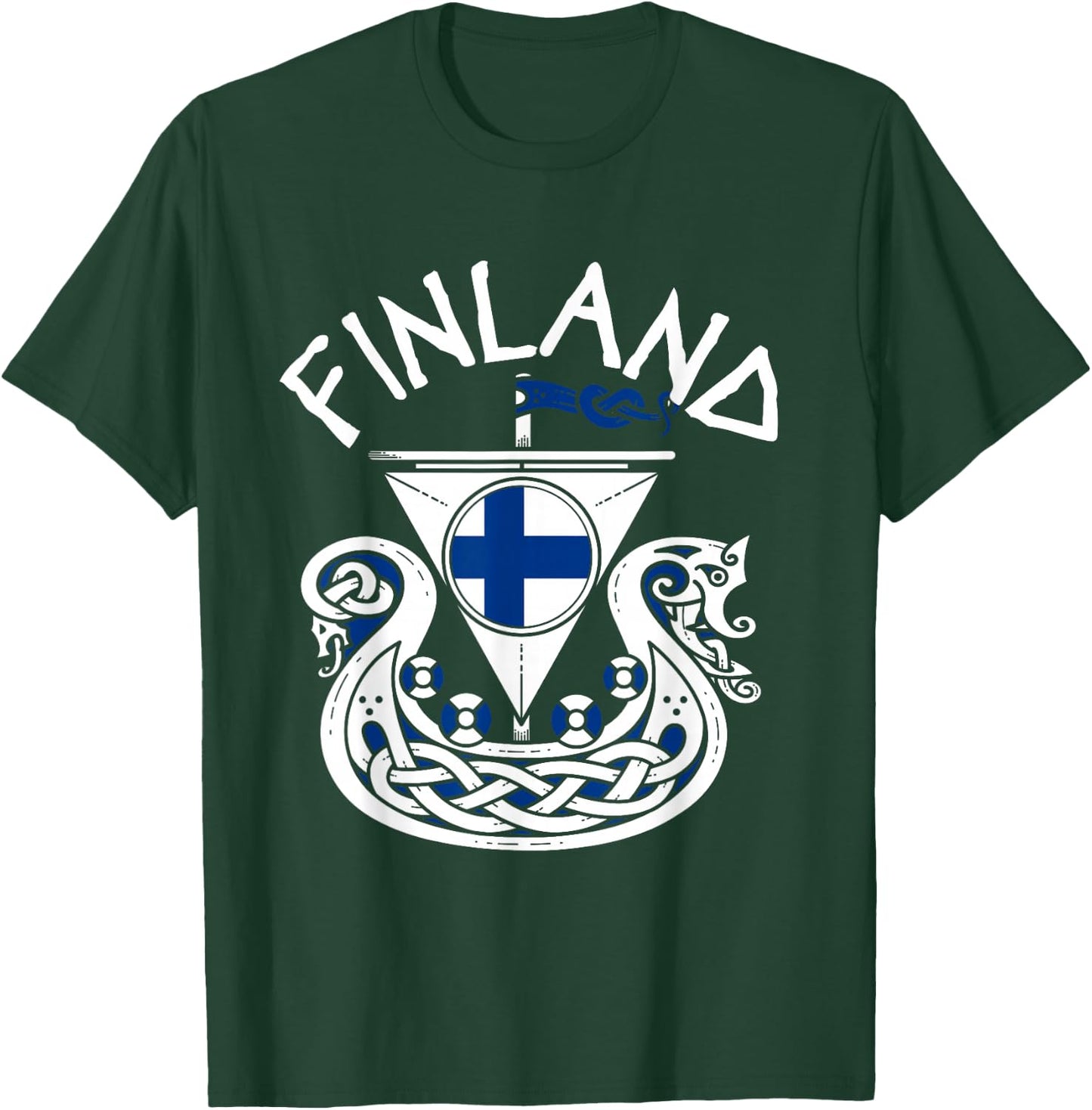 Viking Ship Finland T-Shirt - T-Shirt | Forest
