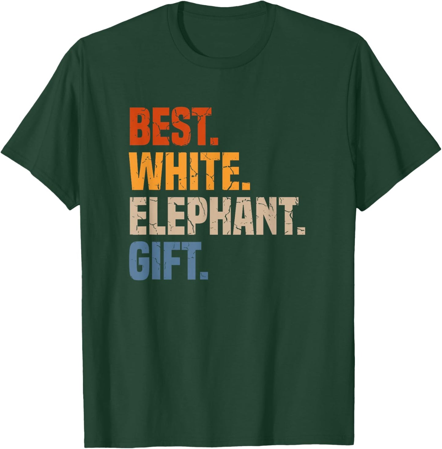 Retro Best White Elephant Gift White Elephant Gift Exchange T-Shirt - T-Shirt | Forest