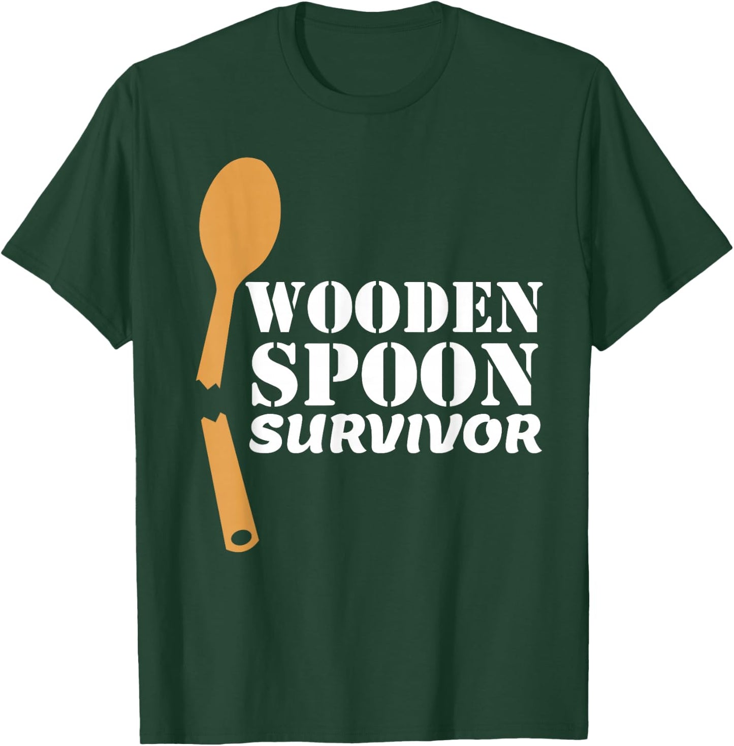 90s Wooden Spoon Survivor Funny Nostalgic Italian Joke T-Shirt - T-Shirt | Forest