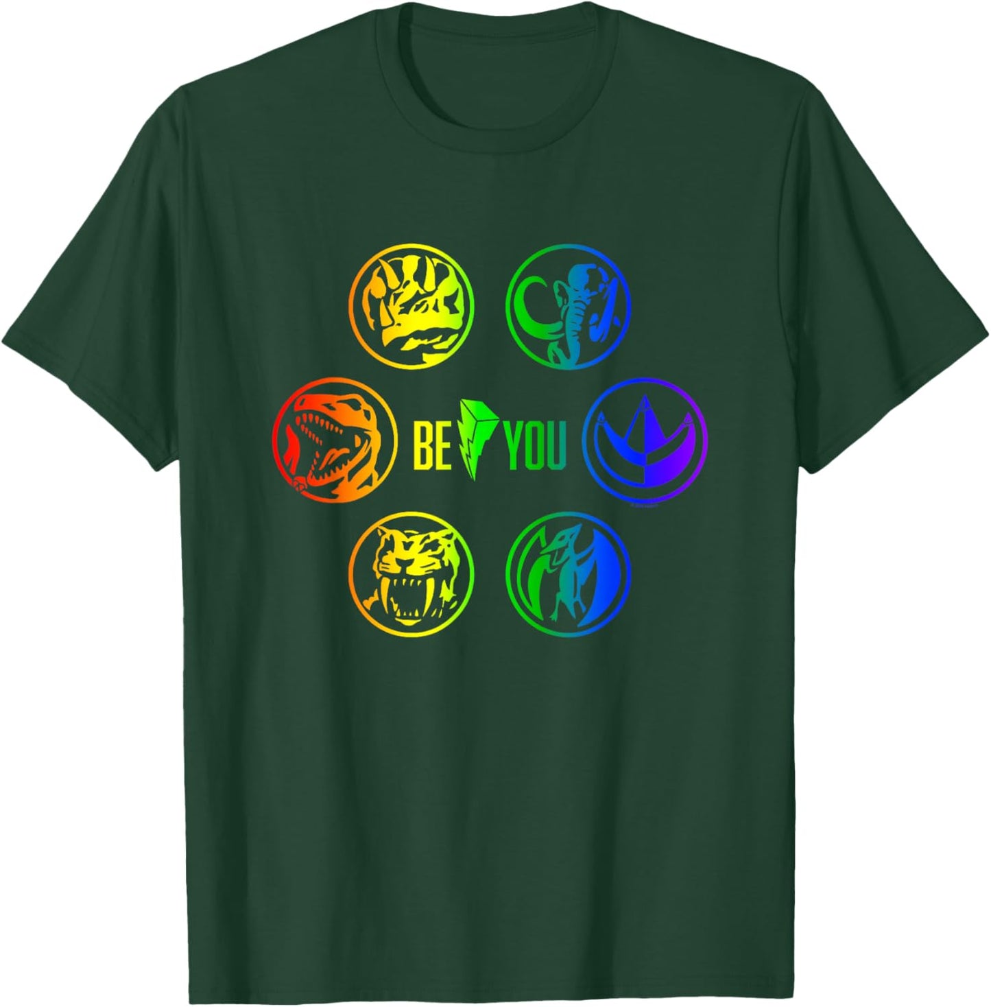 Power Rangers Be You Rainbow Ranger Emblem Coins T-Shirt - T-Shirt | Forest
