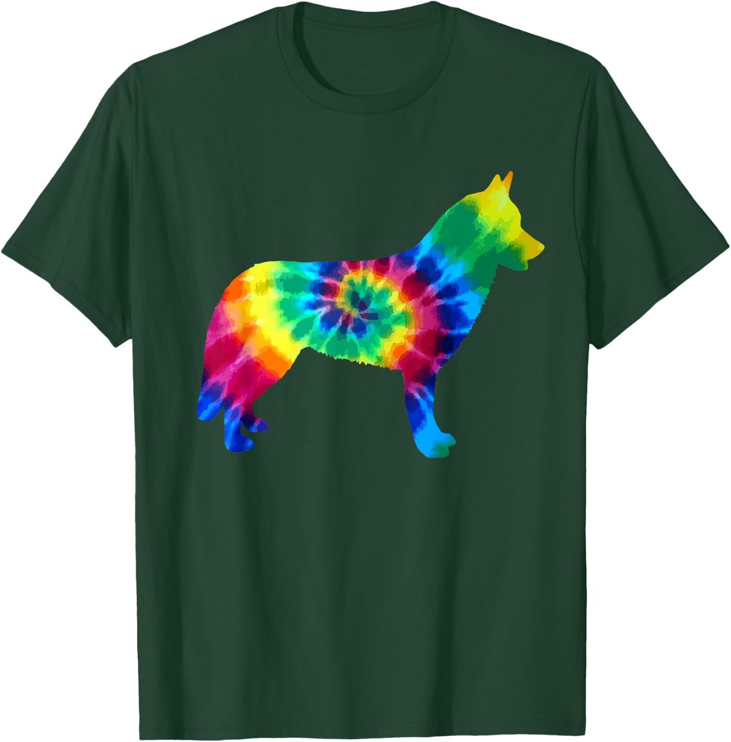 Husky Tie Dye Vintage Hippie Husky Mom Dad dog Lover T-Shirt - T-Shirt | Forest