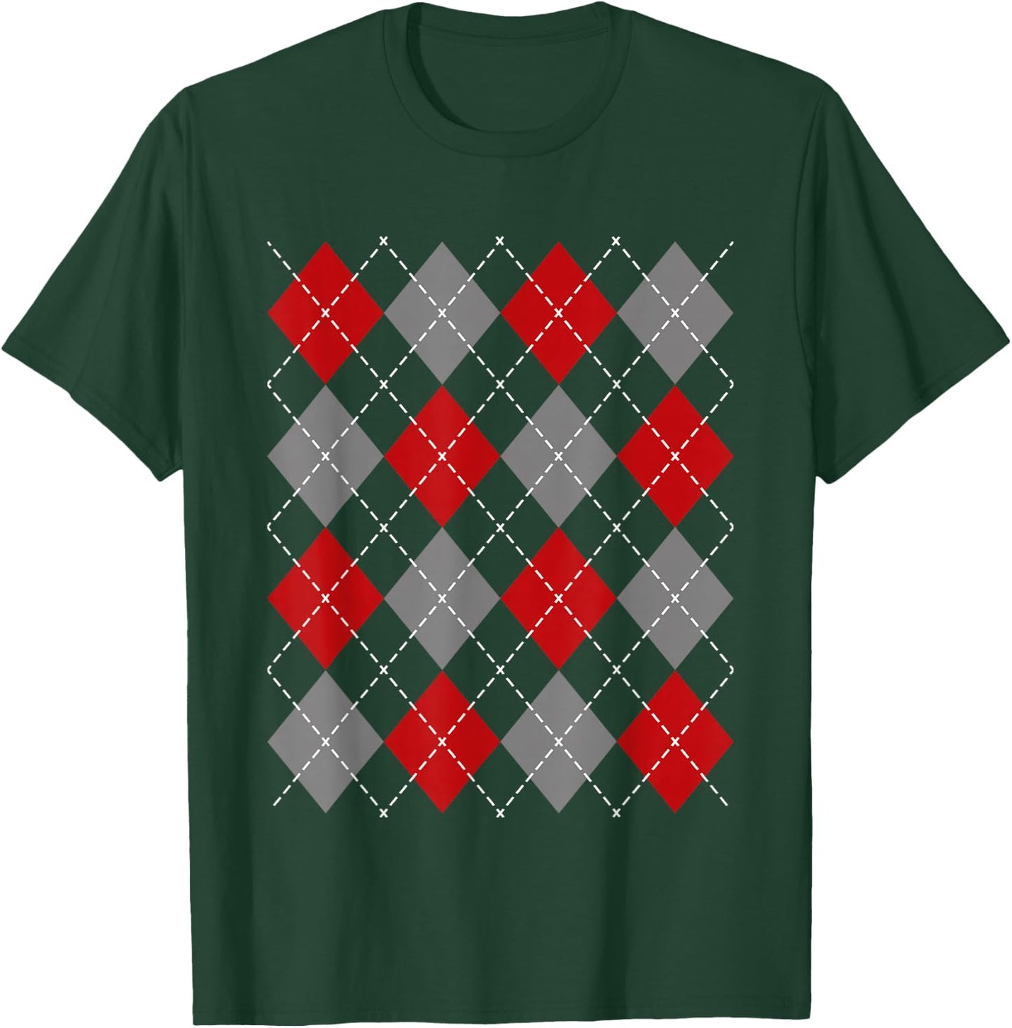 Argyle 1950s Sock Hop Women Men Vintage 50s Rockabilly 60s T-Shirt - T-Shirt | Forest