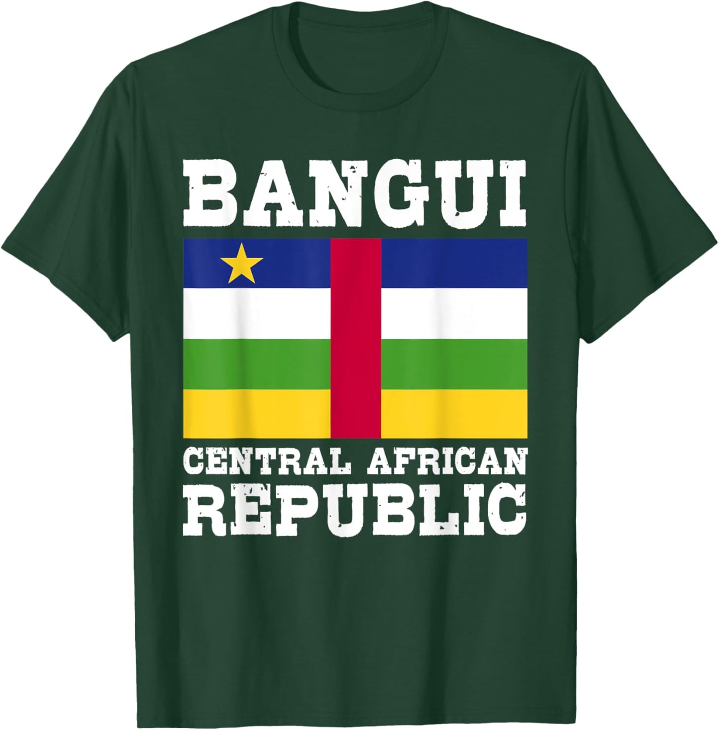 Bangui Central African Republic Flag Wear CAR Capital Jersey T-Shirt - T-Shirt | Forest