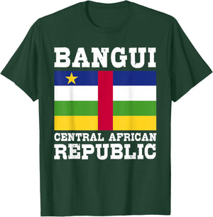 Bangui Central African Republic Flag Wear CAR Capital Jersey T-Shirt - T-Shirt | Forest
