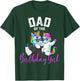 Dad of the Birthday Girl Unicorn Birthday Family Father T-Shirt - T-Shirt | Forest