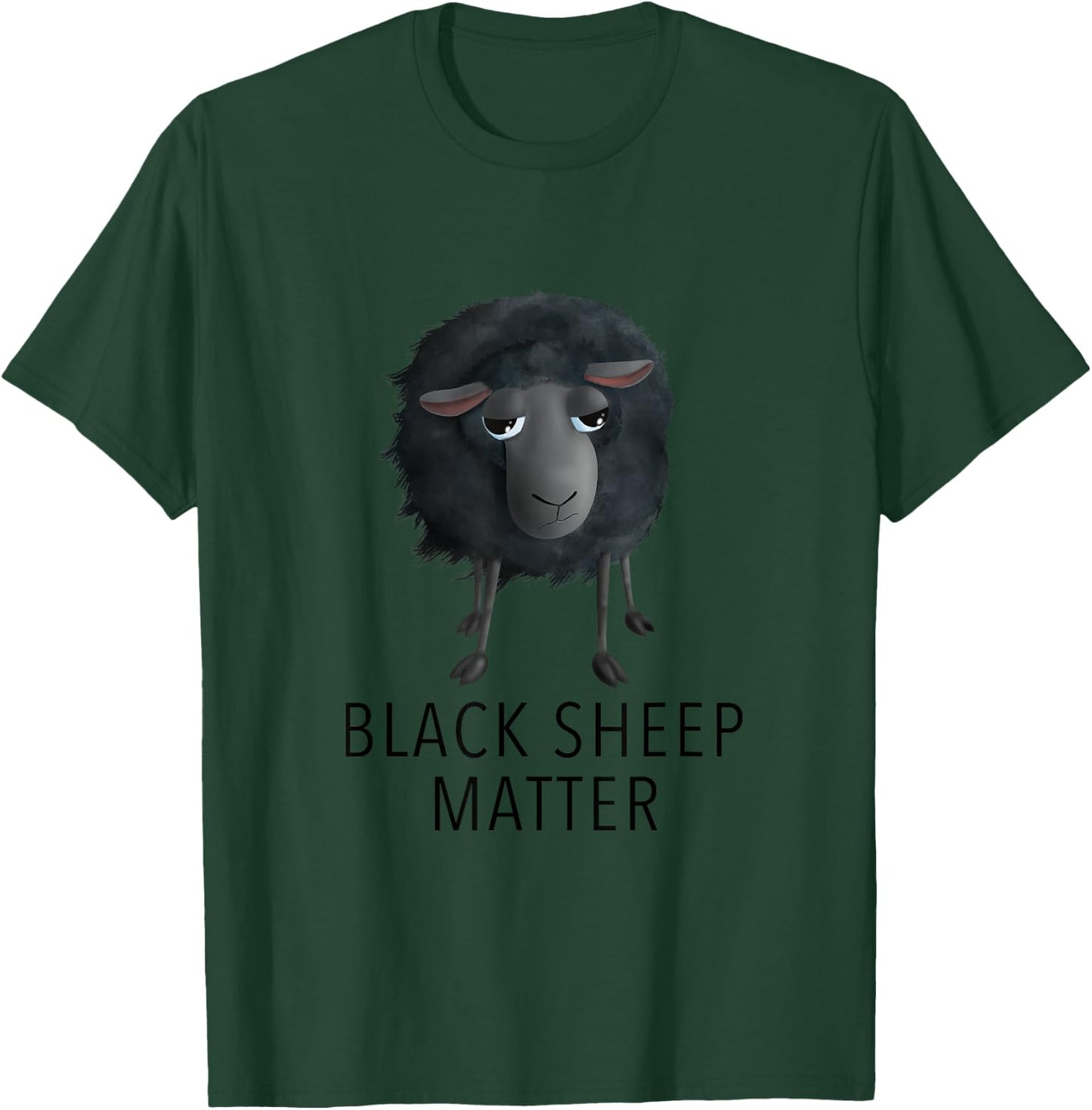 Sweet Sheep - Black Sheep Matter (D010-0908B) T-Shirt - T-Shirt | Forest