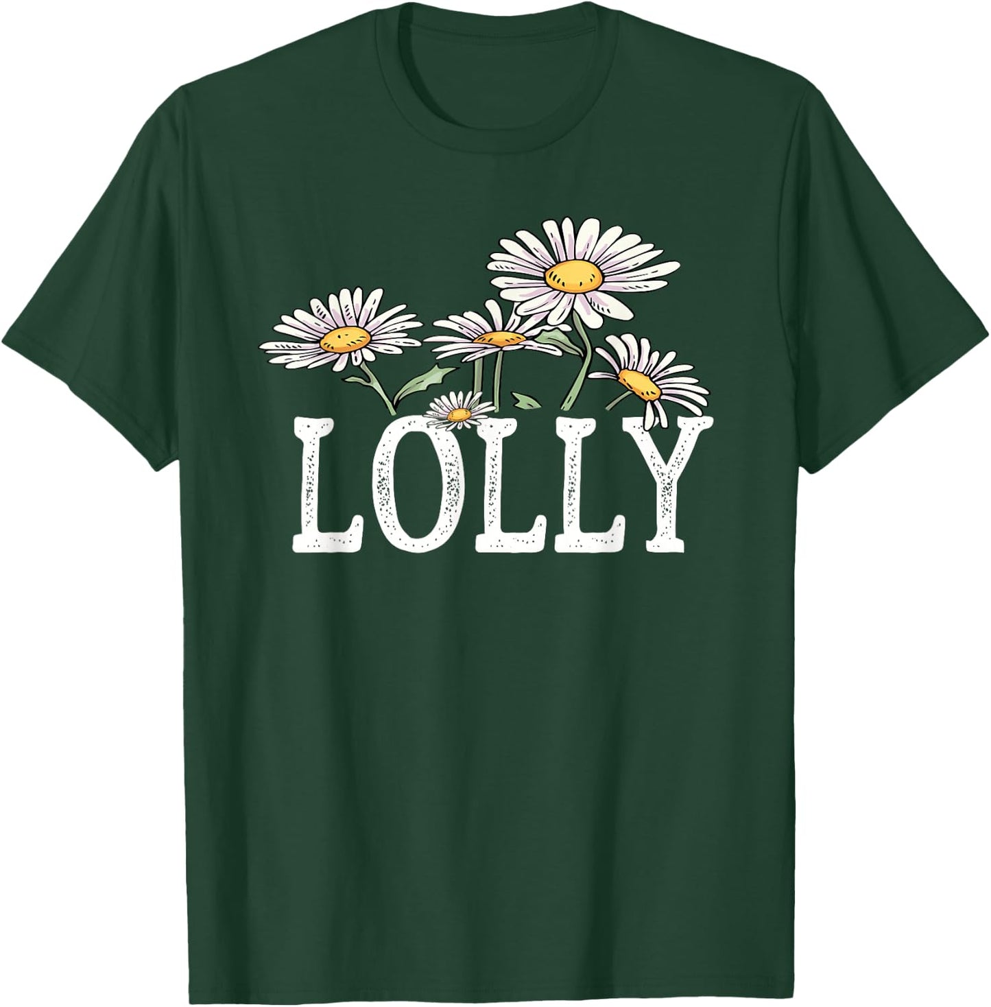 Lolly Floral Chamomile Design Mother's Day Gifts Lolly T-Shirt - T-Shirt | Forest