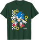 Sonic The Hedgehog Ready For Action Golden Rings Retro Shot T-Shirt - T-Shirt | Forest