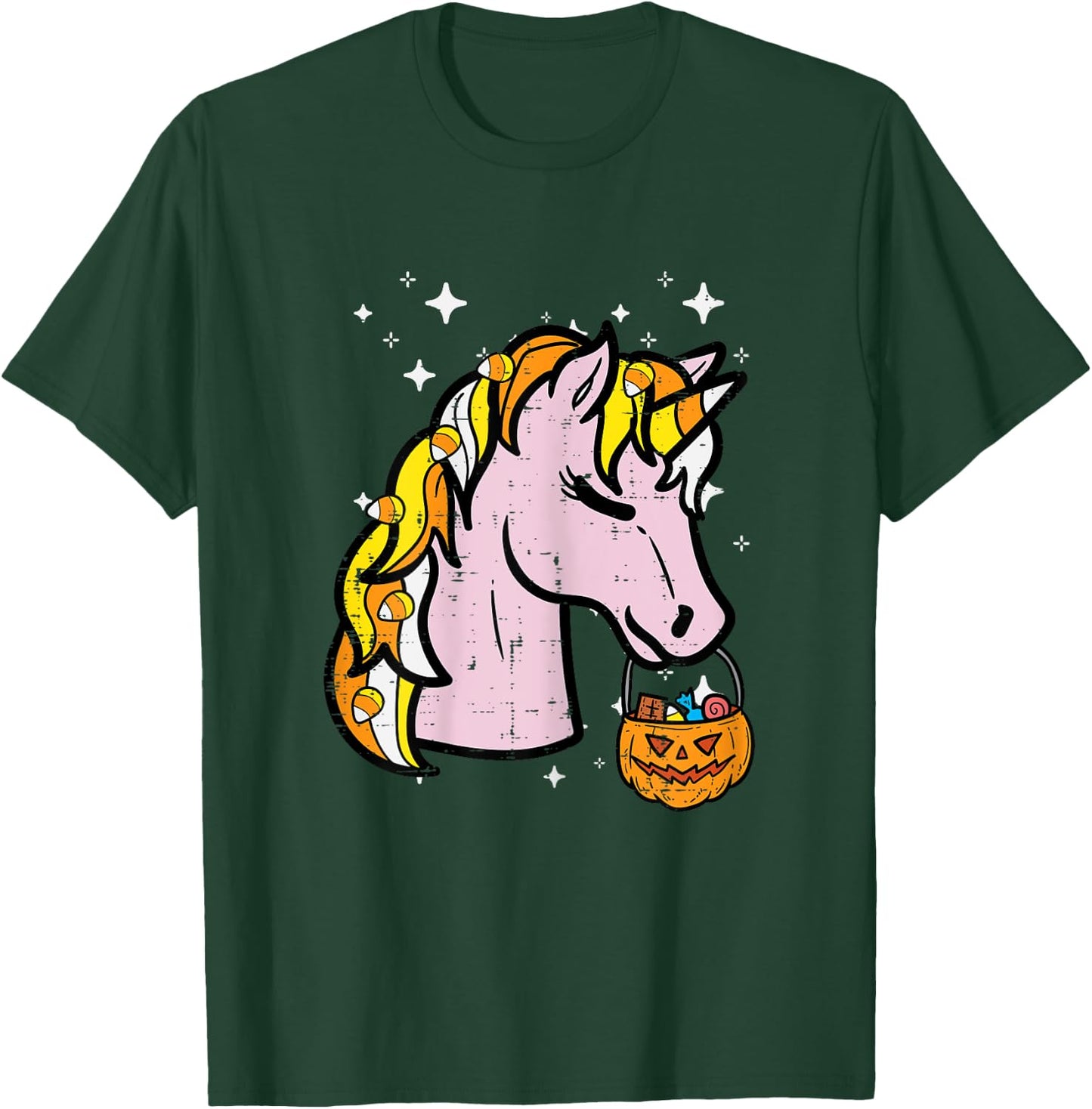 Halloween Unicorn Trick Or Treat Costume Girls Kids Youth T-Shirt - T-Shirt | Forest