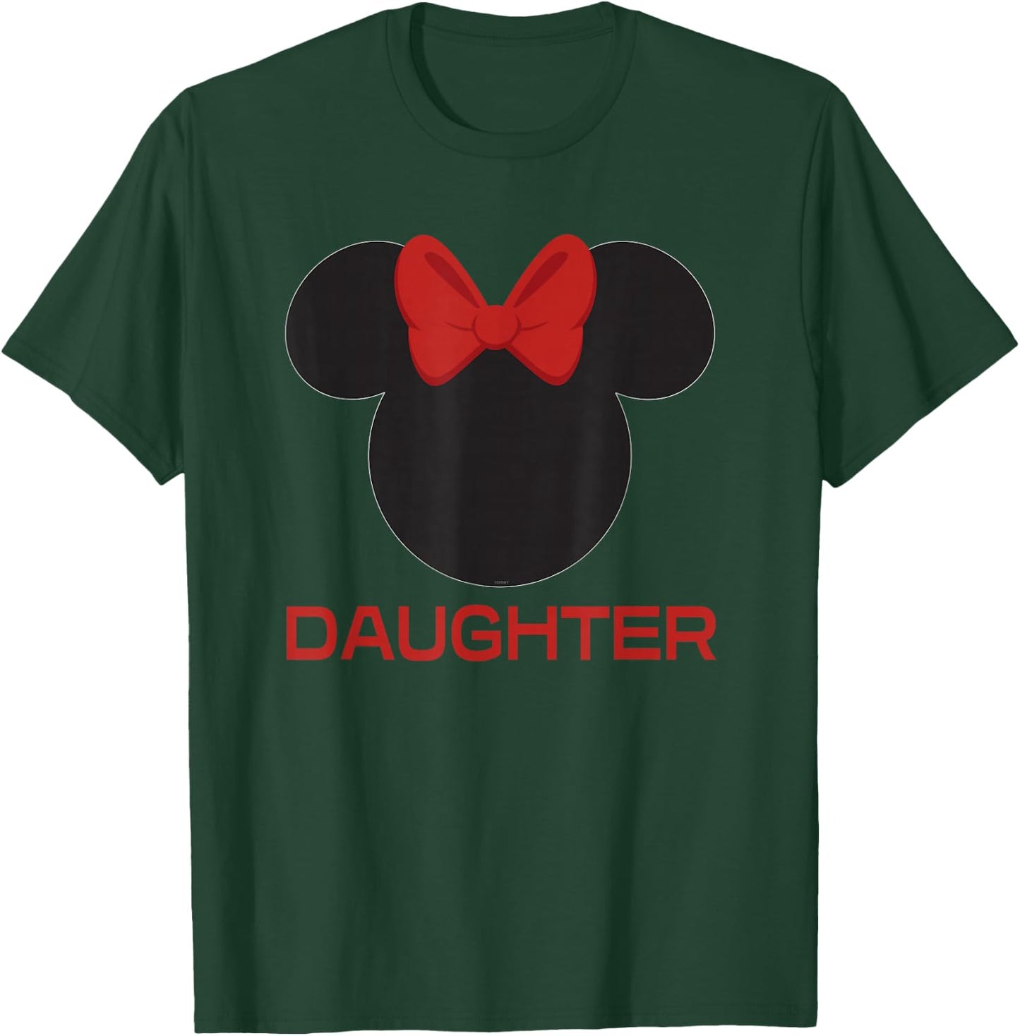 Disney Minnie Mouse Red Bow Icon Daughter Family T-Shirt - T-Shirt | Forest