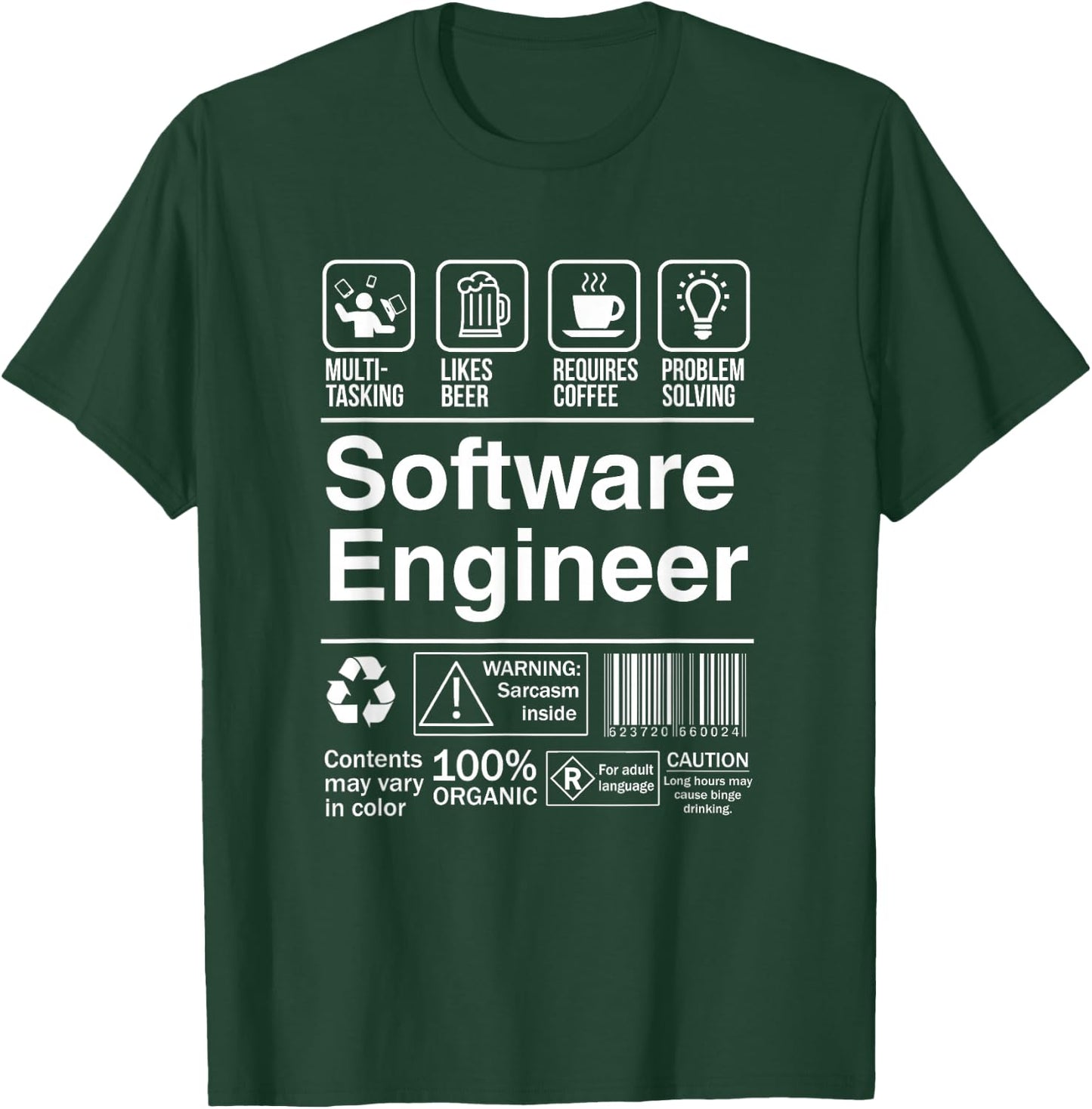 Software Engineer Funny Description T-Shirt - T-Shirt | Forest