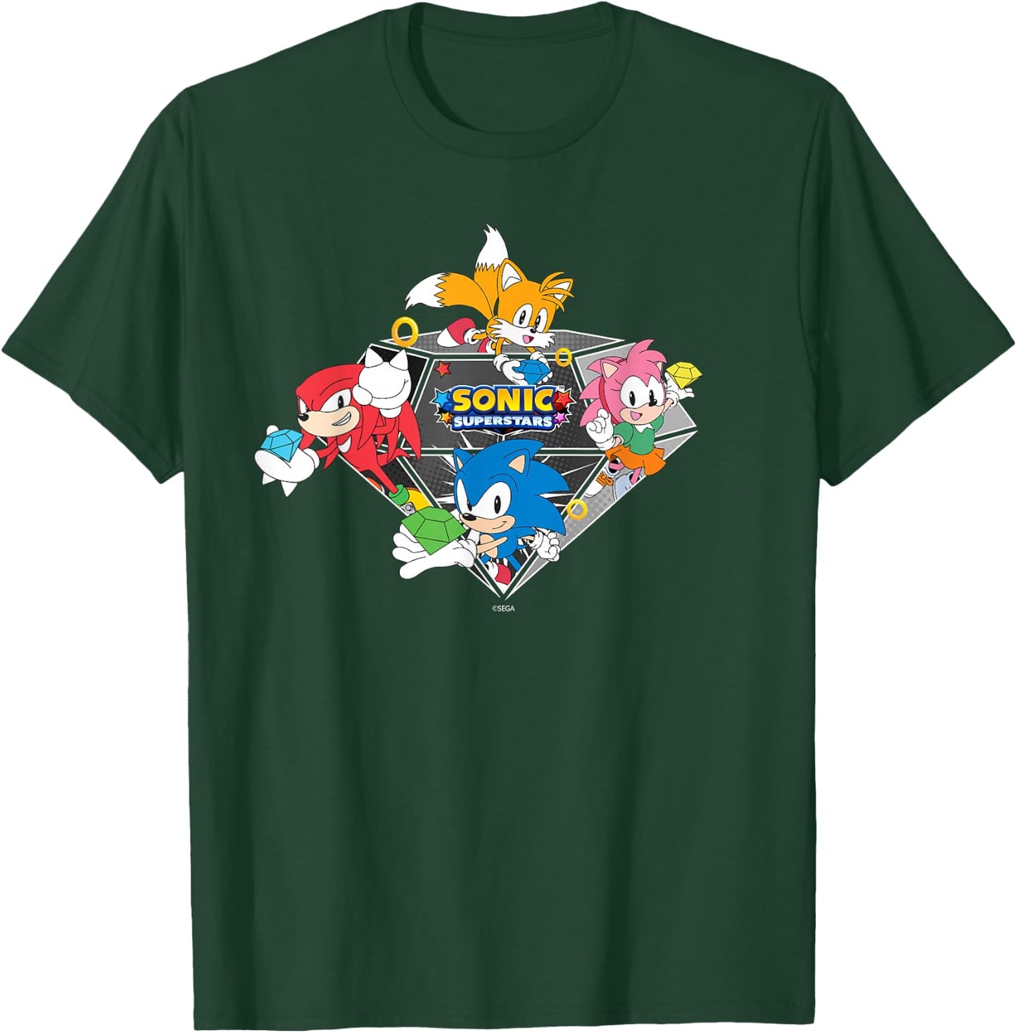 Sonic The Hedgehog, Sonic Superstars - Emerald Club T-Shirt - T-Shirt | Forest