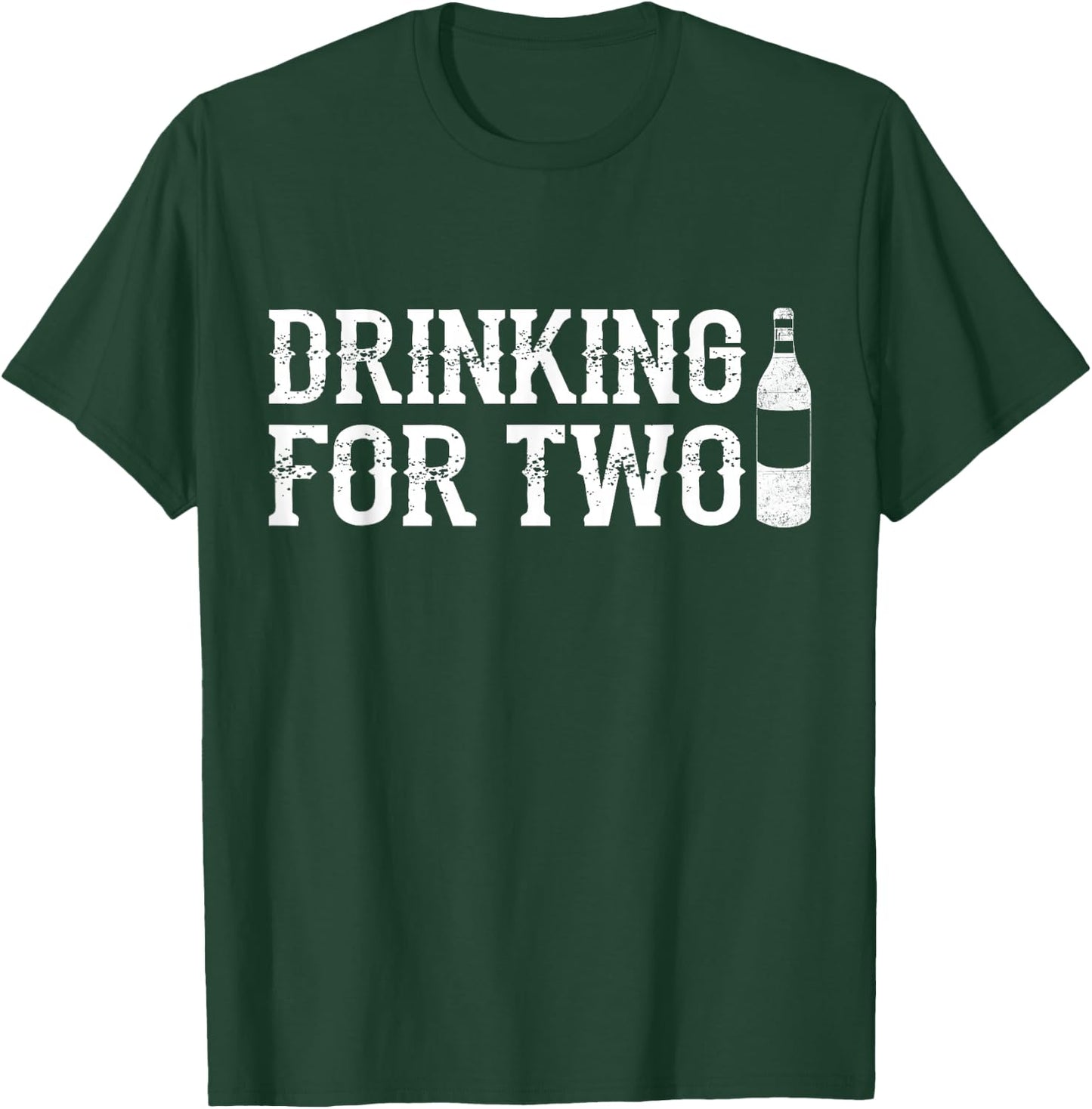 Drinking For Two Beer Lovers Fat Mans Funny T-Shirt - T-Shirt | Forest