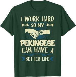 Pekingese Shirt Men Women Dog Mom Dog Lover T-Shirt - T-Shirt | Forest