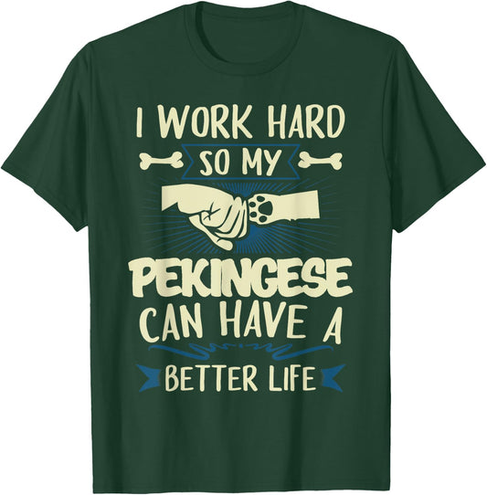Pekingese Shirt Men Women Dog Mom Dog Lover T-Shirt - T-Shirt | Forest