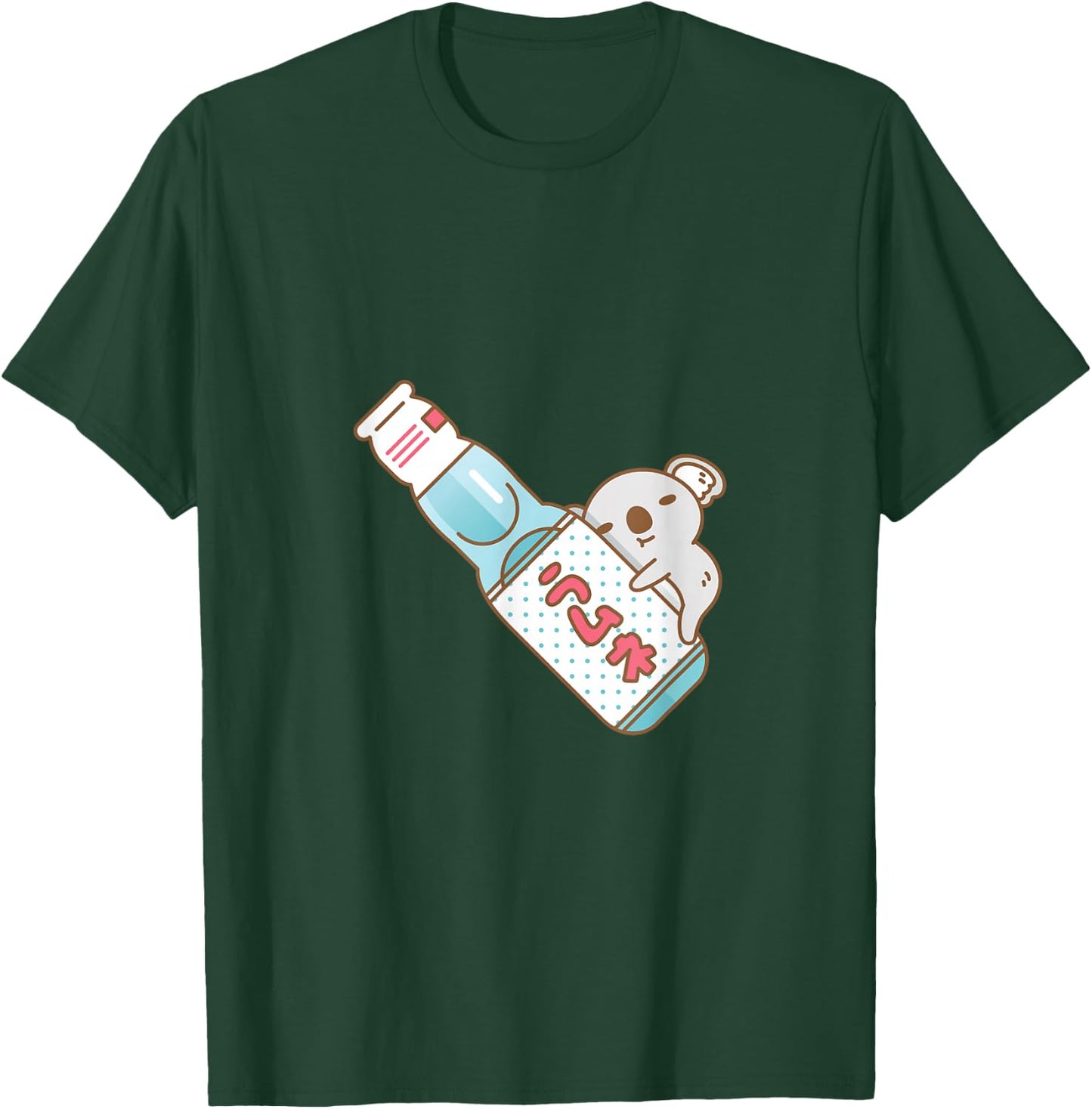 Baby Koala with Ramune japanese soda in Blue T-Shirt - T-Shirt | Forest