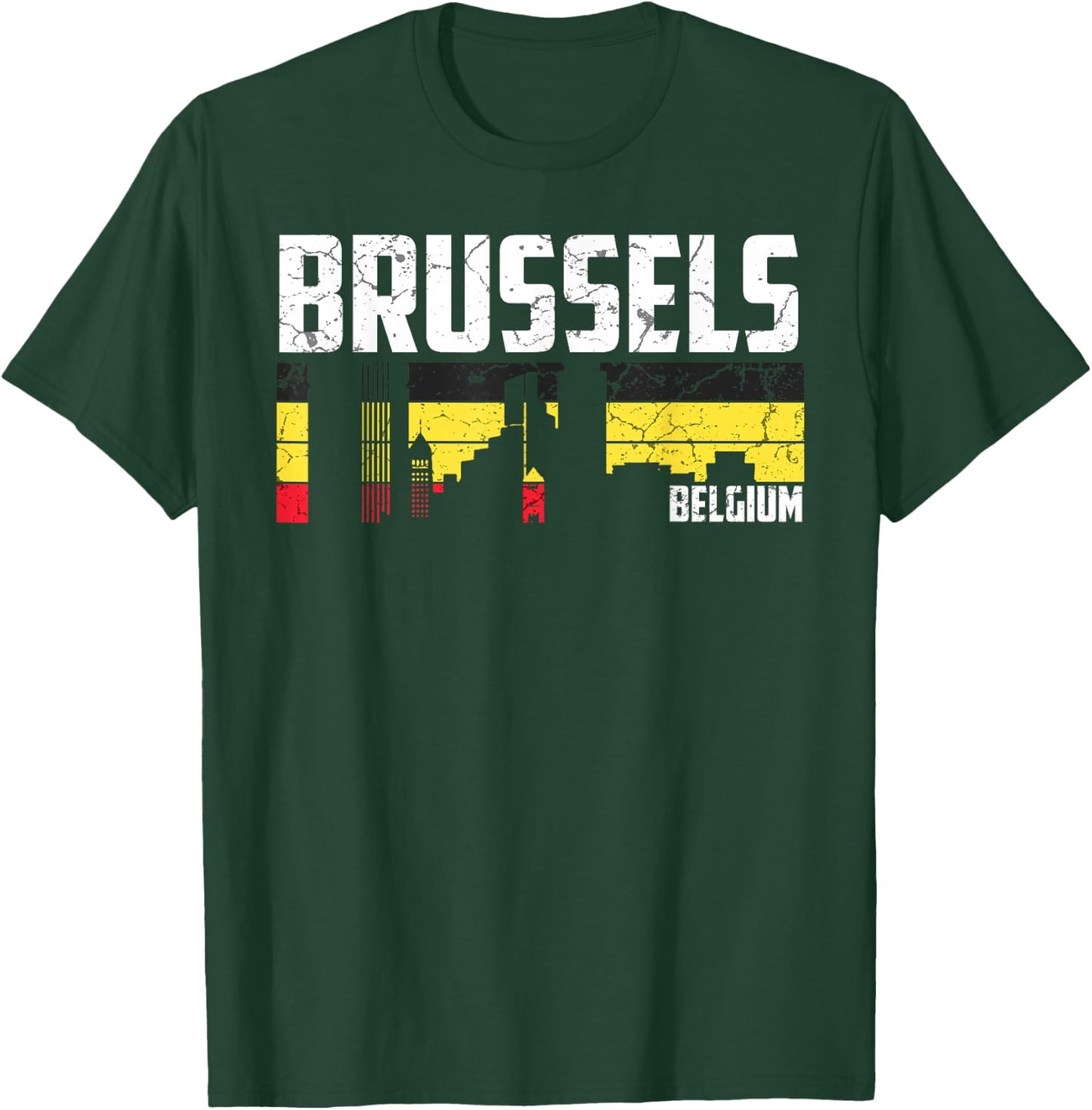 My Brussels Skyline Belgium Home City Souvenir T-Shirt - T-Shirt | Forest