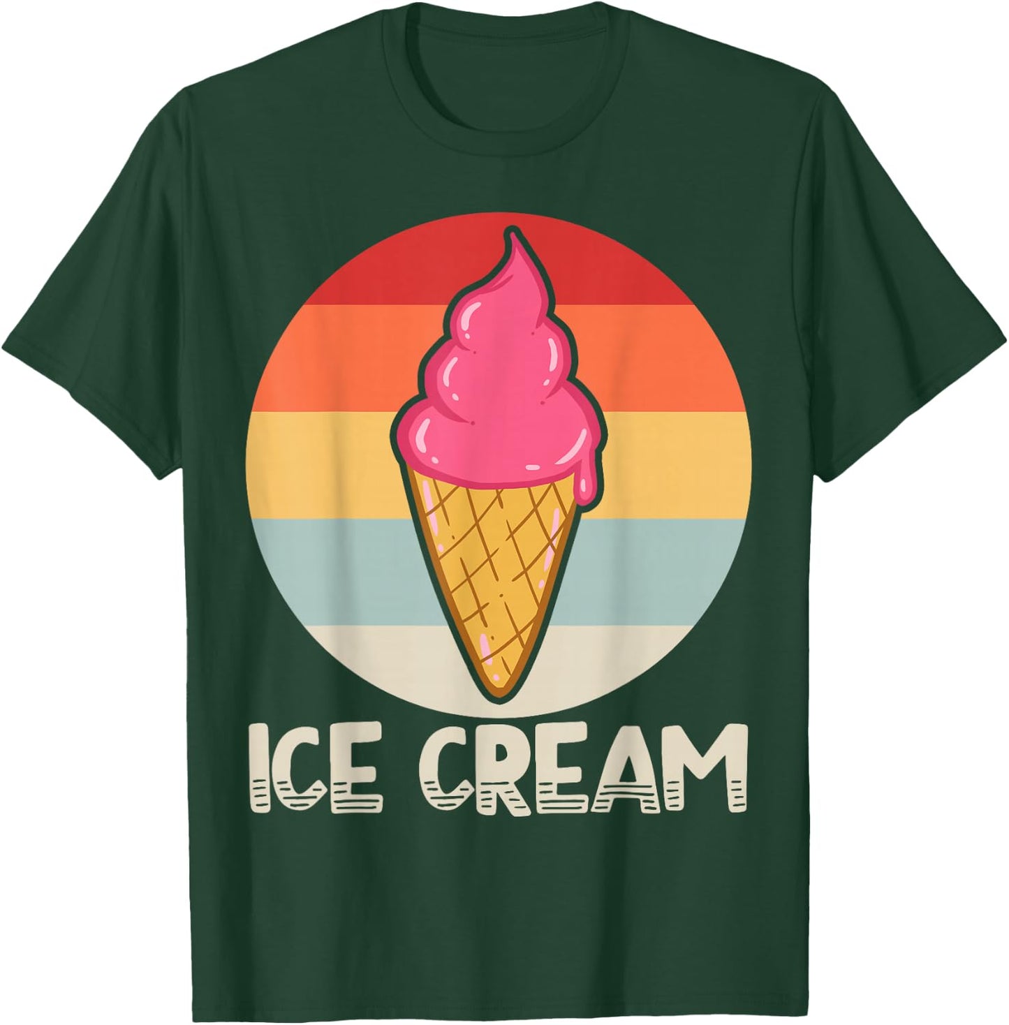 Ice Cream Retro T-Shirt - T-Shirt | Forest