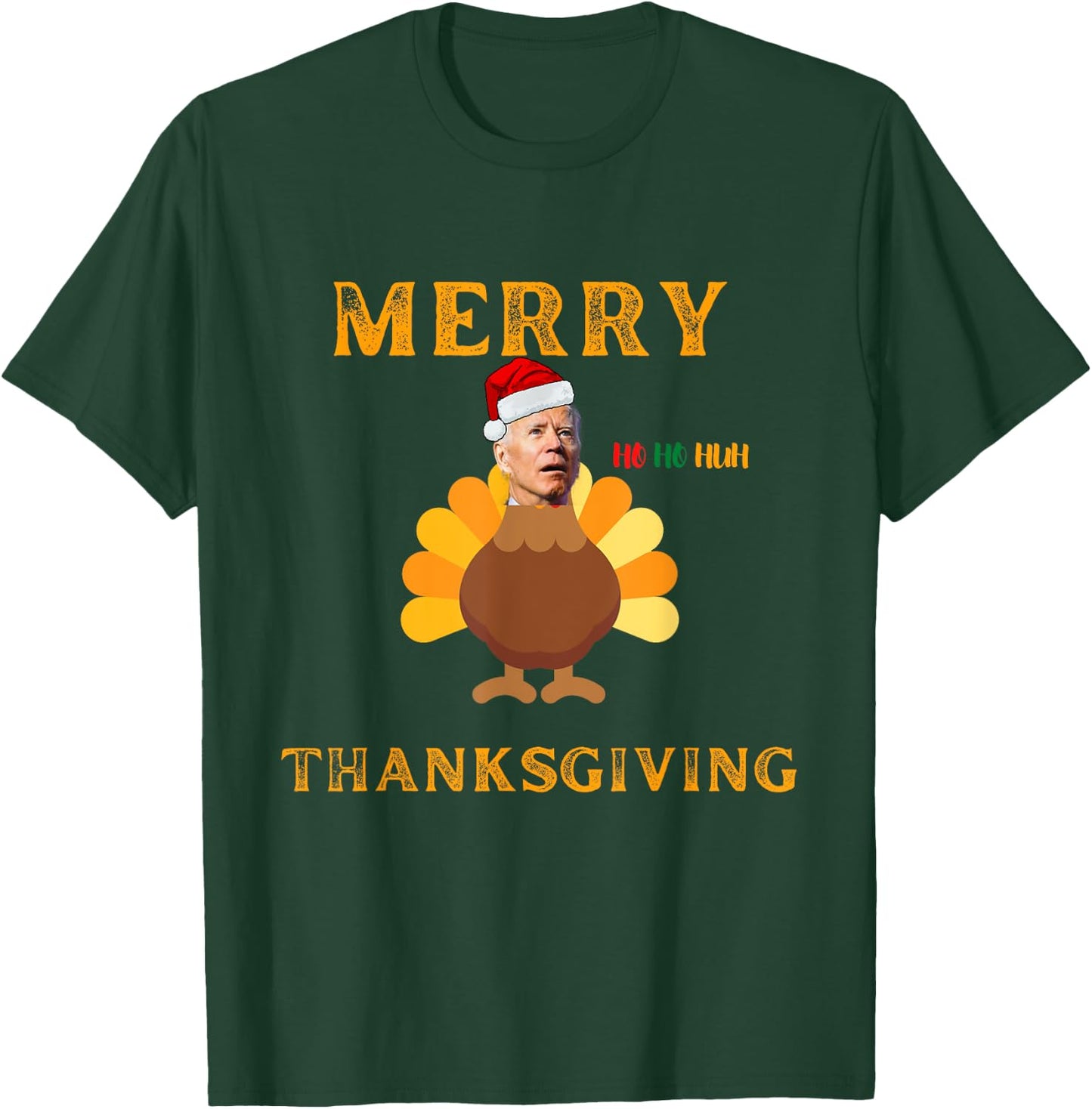 Funny Thanksgiving Joe Biden Merry Thanksgiving Confused Joe T-Shirt - T-Shirt | Forest