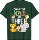 Dad of the Wild and Three Zoo Theme Birthday Safari Jungle T-Shirt - T-Shirt | Forest