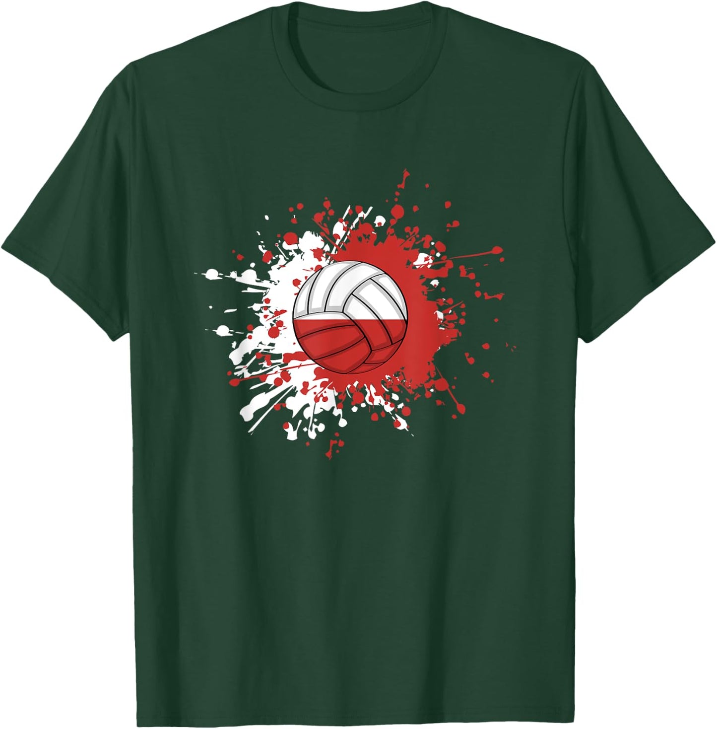 Polish Volleyball With The Flag Of Poland T-Shirt - T-Shirt | Forest