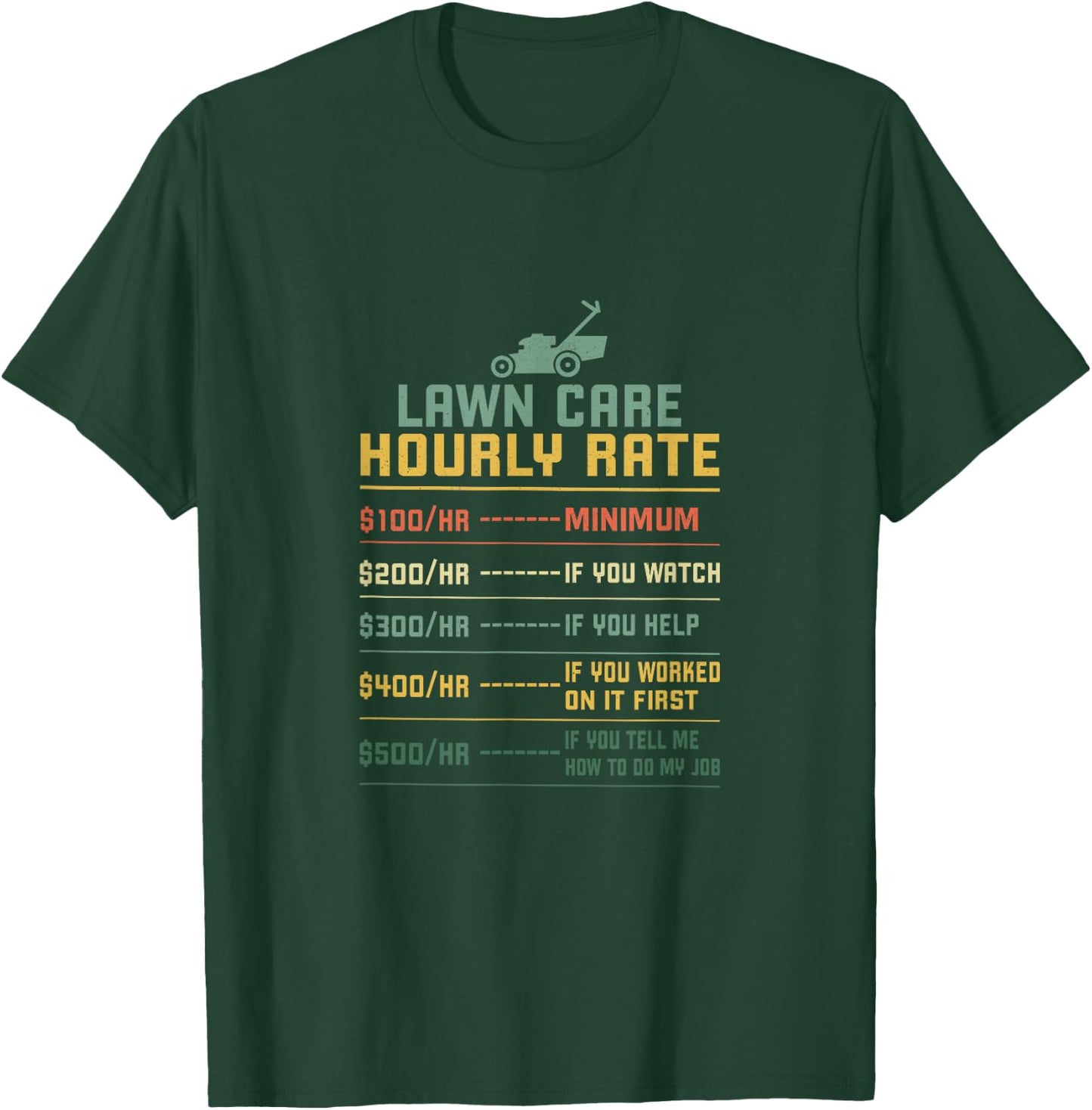 Funny Lawn Mowing Quote Lawn Care Mower Lawn Mowing T-Shirt - T-Shirt | Forest