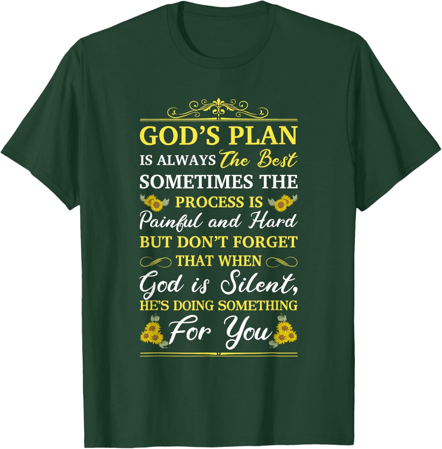 God's Plan Is Always The Best Bible Faith Religious Quote T-Shirt - T-Shirt | Forest