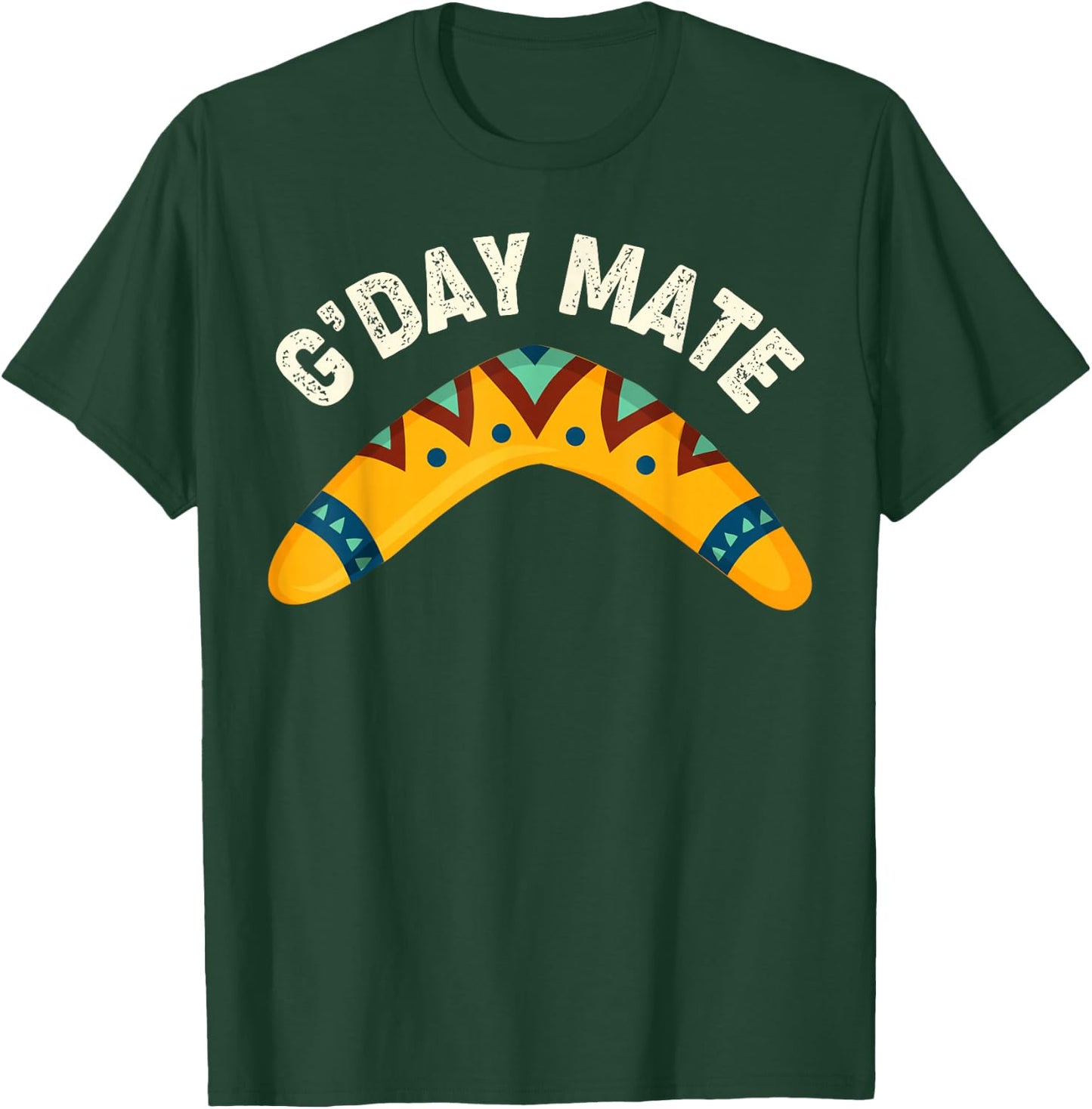 G'Day Mate Shirt Funny Traditional Australian Boomerang T-Shirt - T-Shirt | Forest