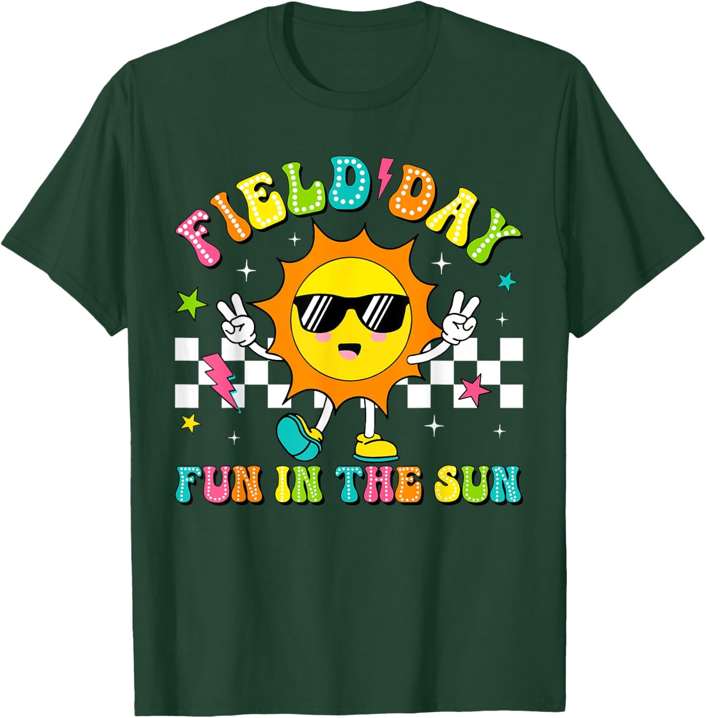 Field Day Fun In The Sun Let Games Begin 2024 Teachers Kids T-Shirt - T-Shirt | Forest