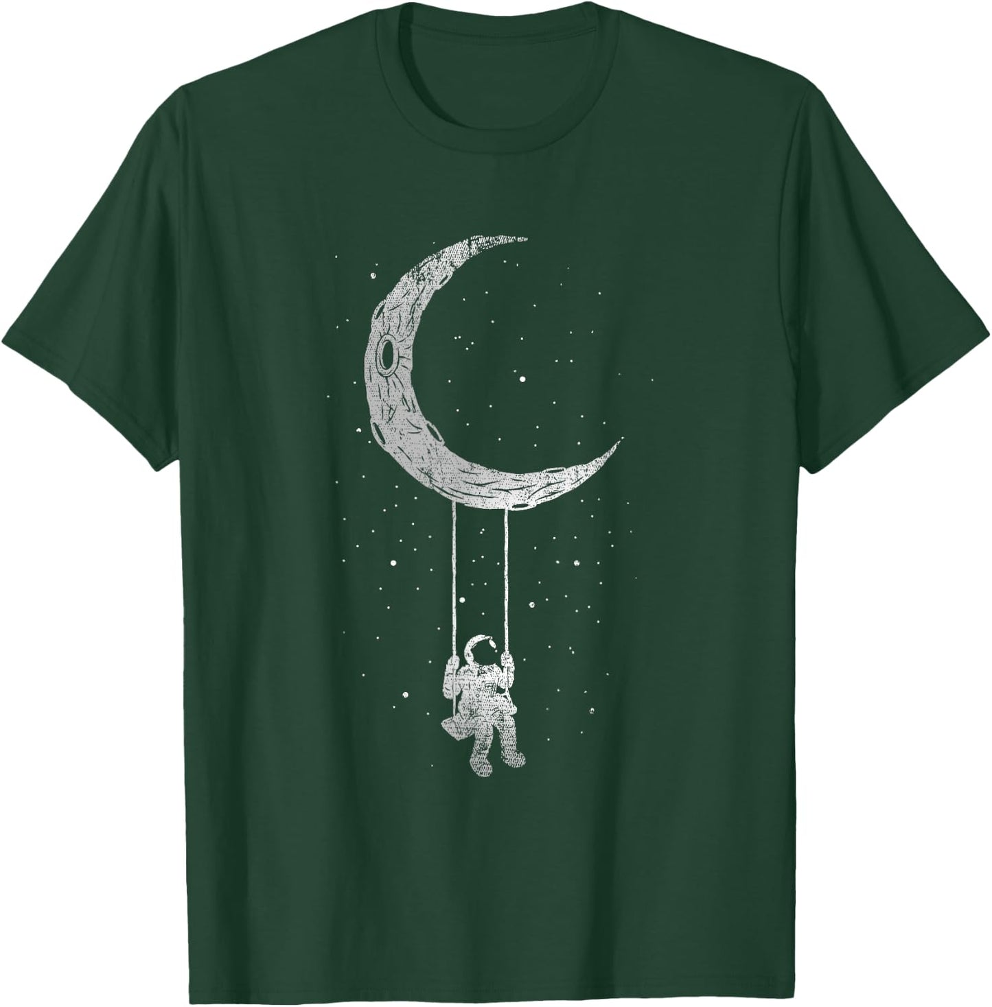 Space Scientist Moon Swing Gift Astronaut T-Shirt - T-Shirt | Forest