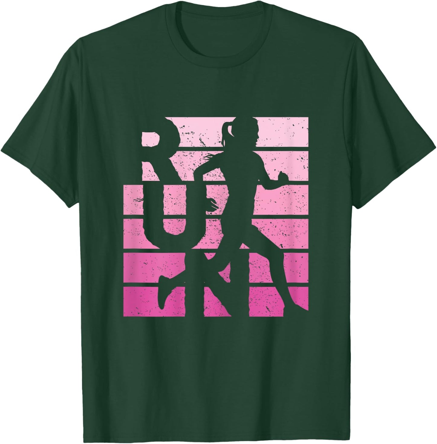 Retro RUN Runner Jogger Marathon Vintage for Girls Women T-Shirt - T-Shirt | Forest